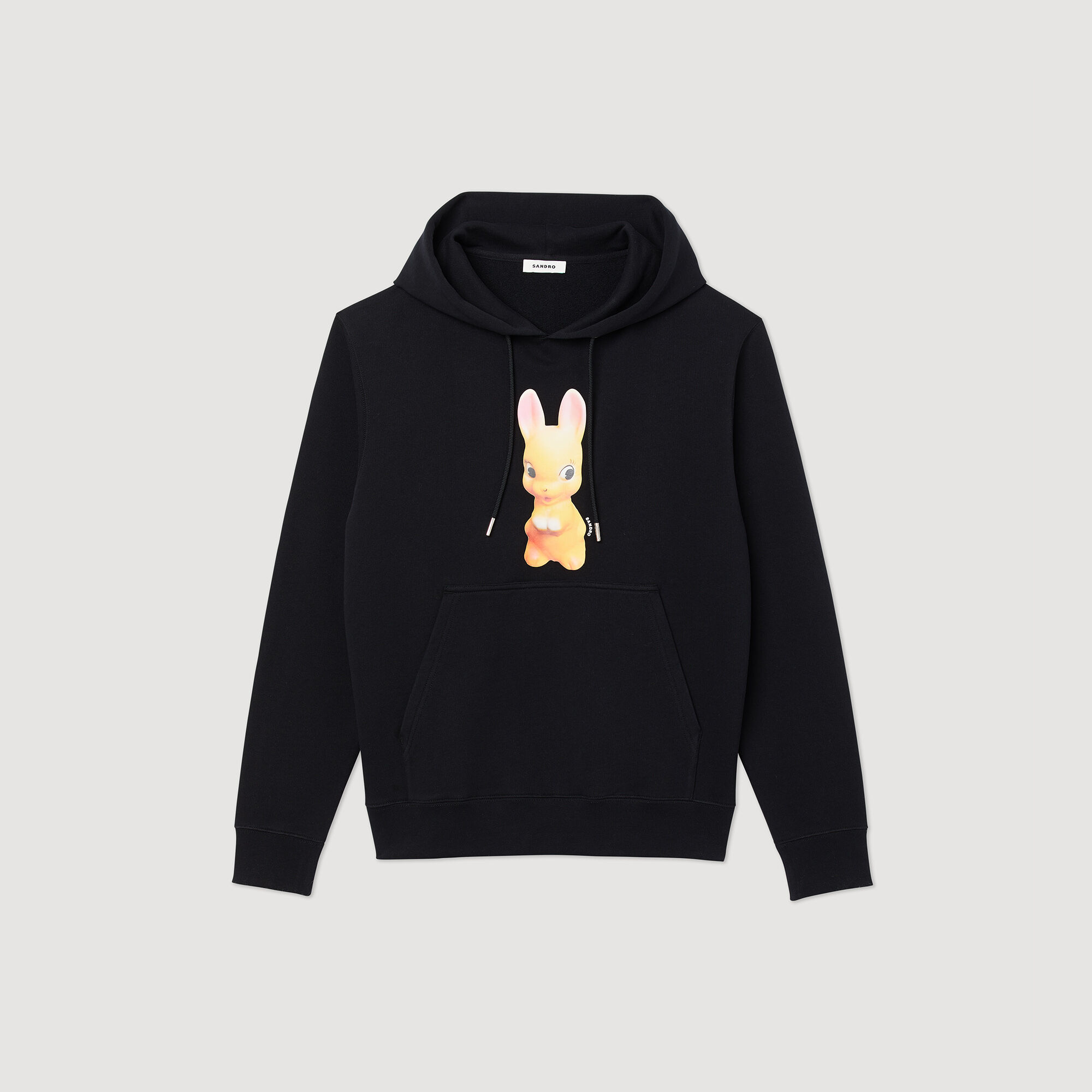 Sweat à capuche imprimé lapin