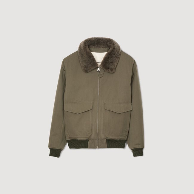 Blouson à col fourrure