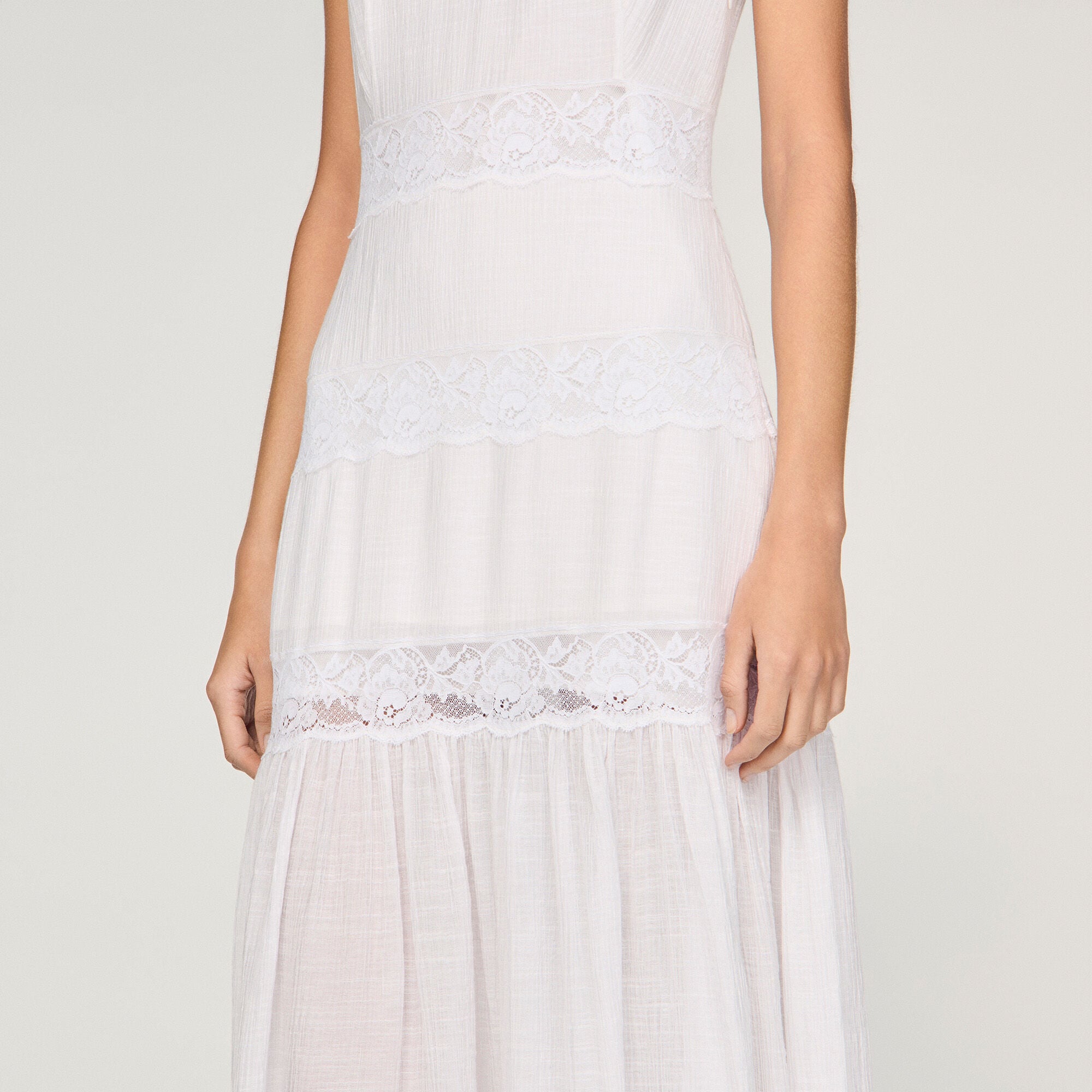 Robe longue cr&eacute;ponn&eacute;e