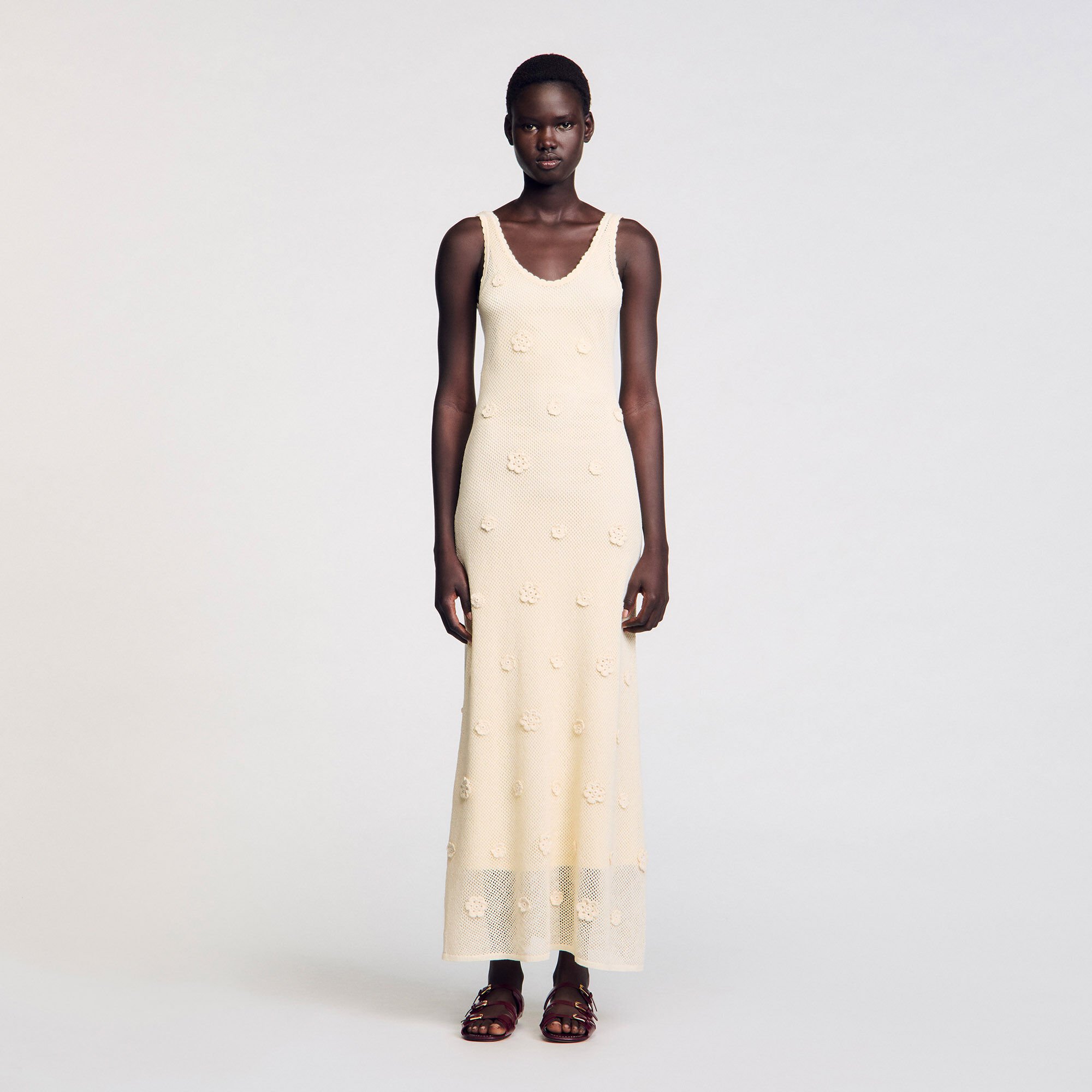 Robe longue en maille 