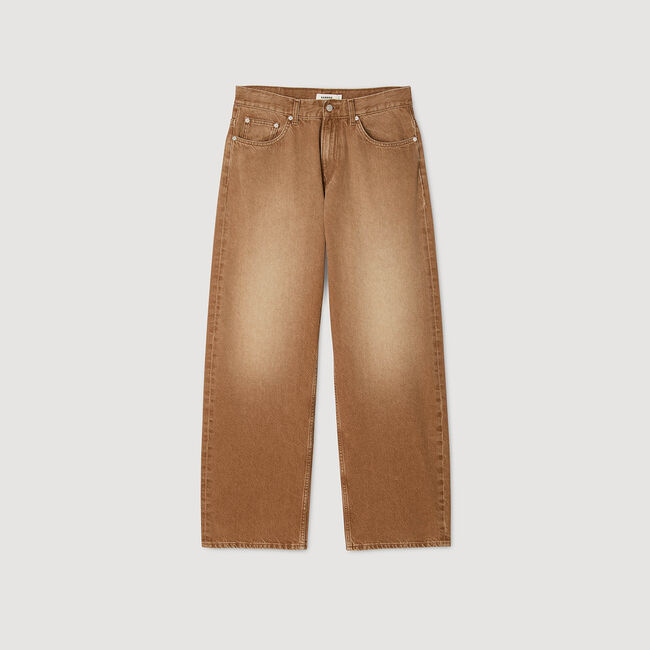 Jean baggy en coton délavé