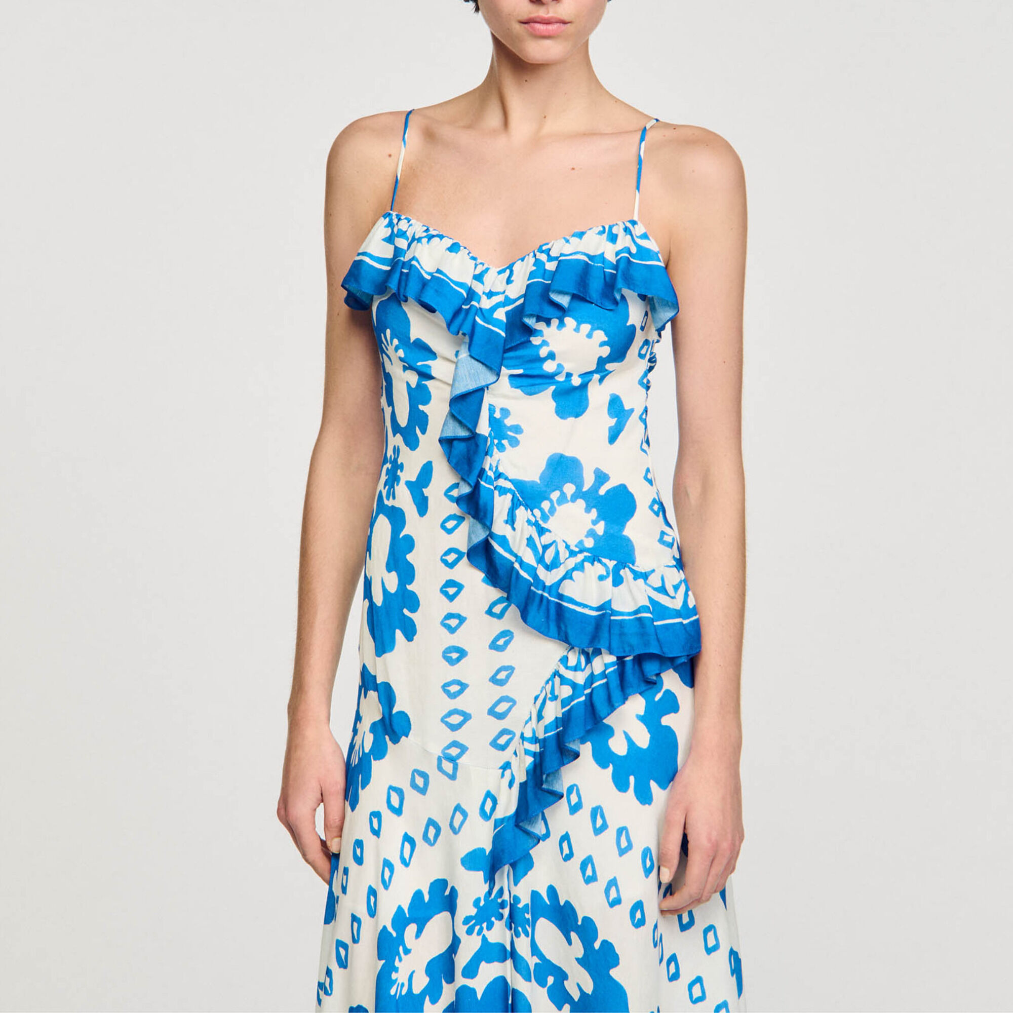 Robe imprimée à volants