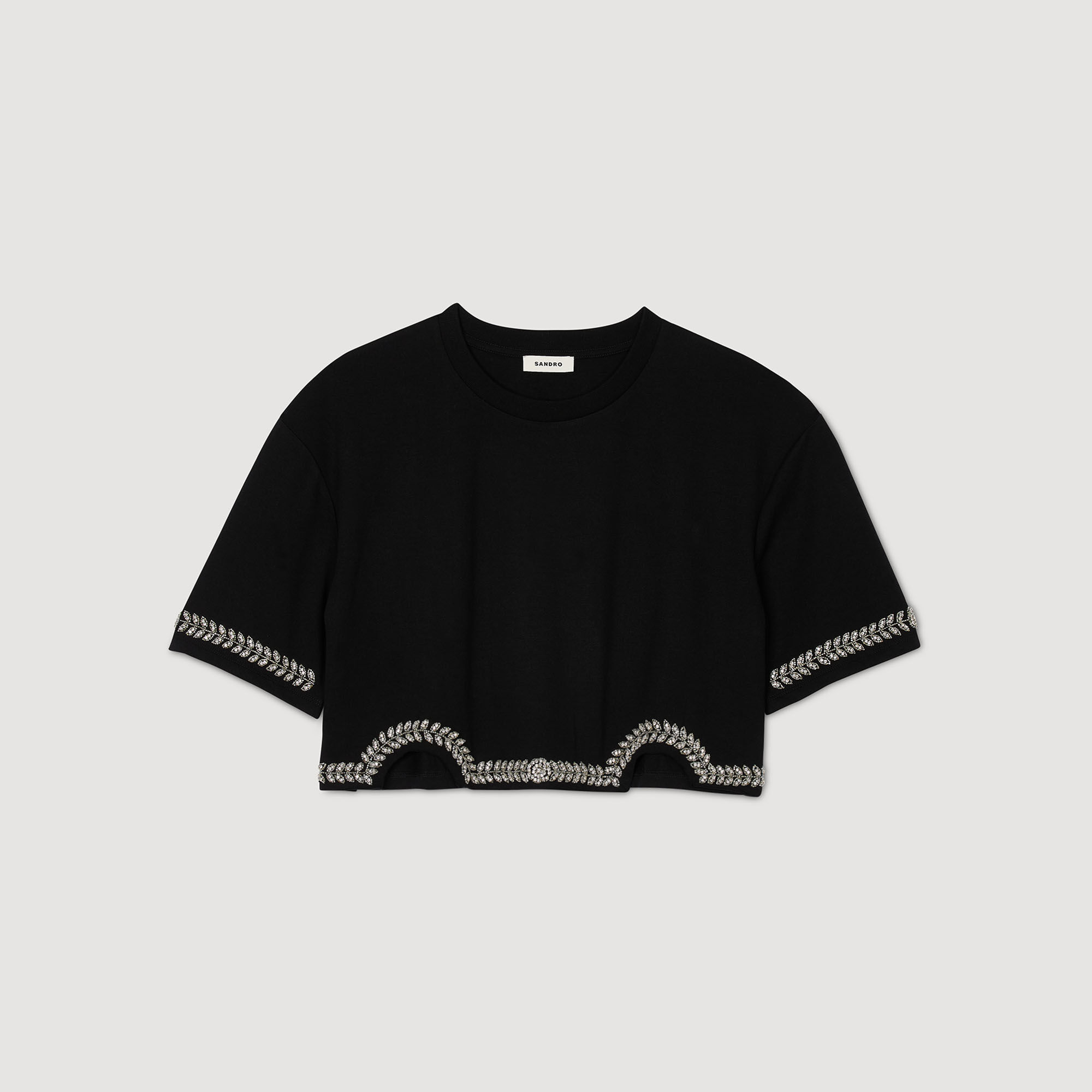 T-shirt court strassé
