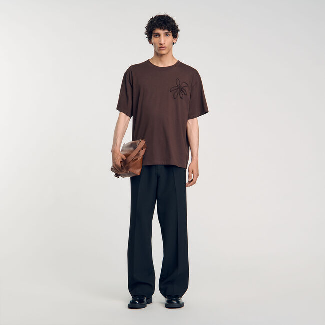 T-shirt oversize fleur