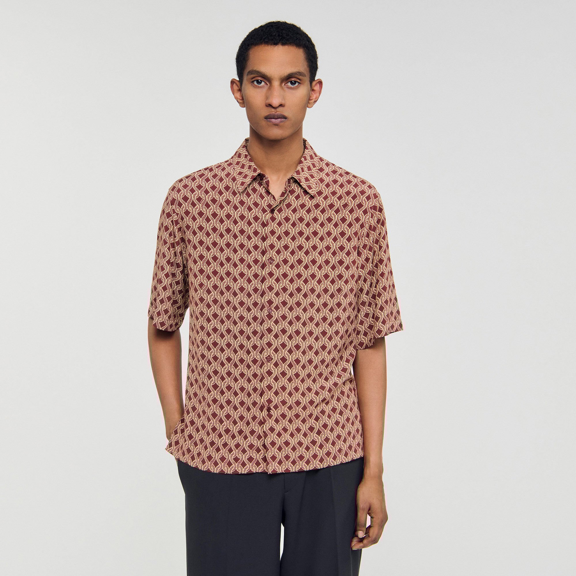 Chemise à imprimé corde