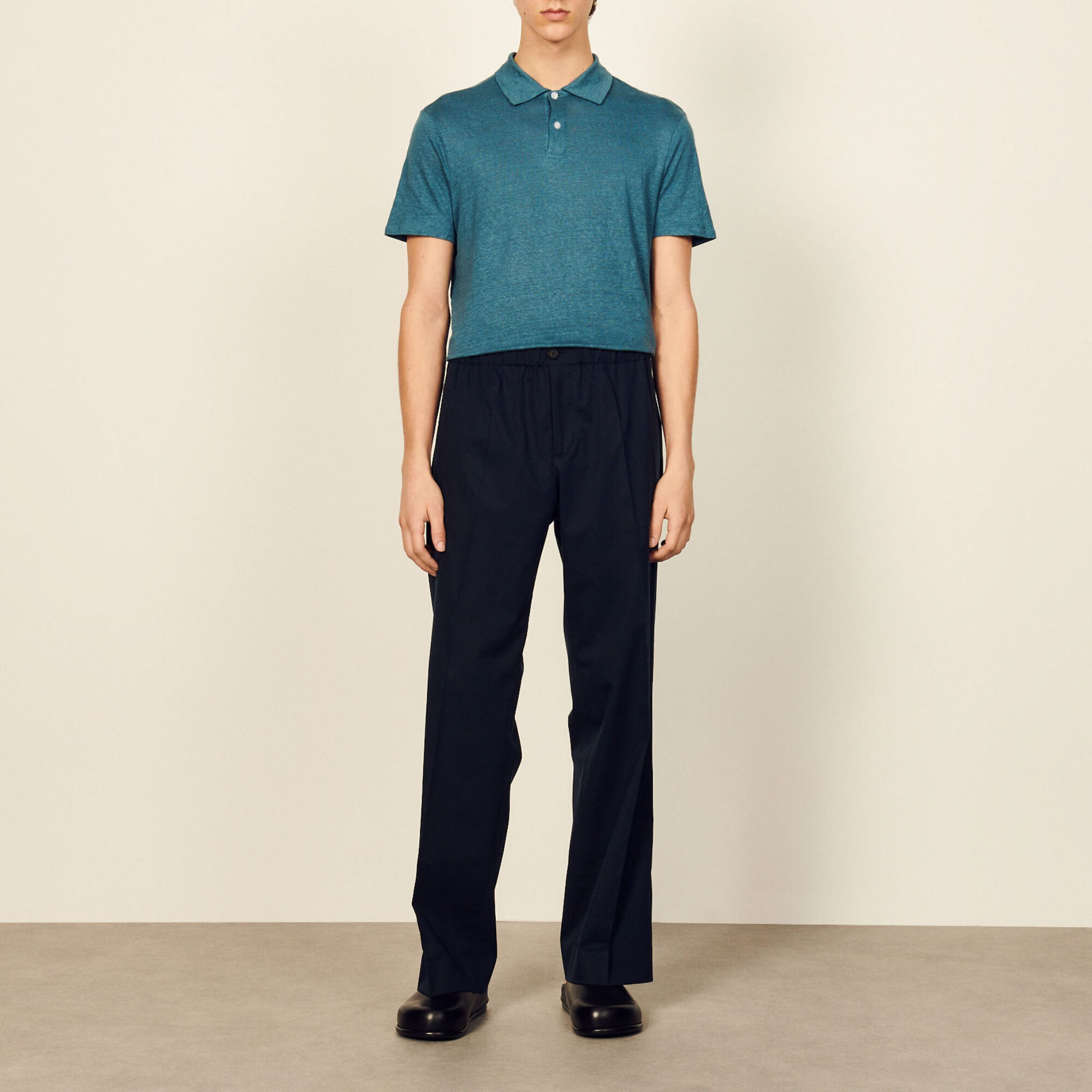 Pantalon large en coton biologique