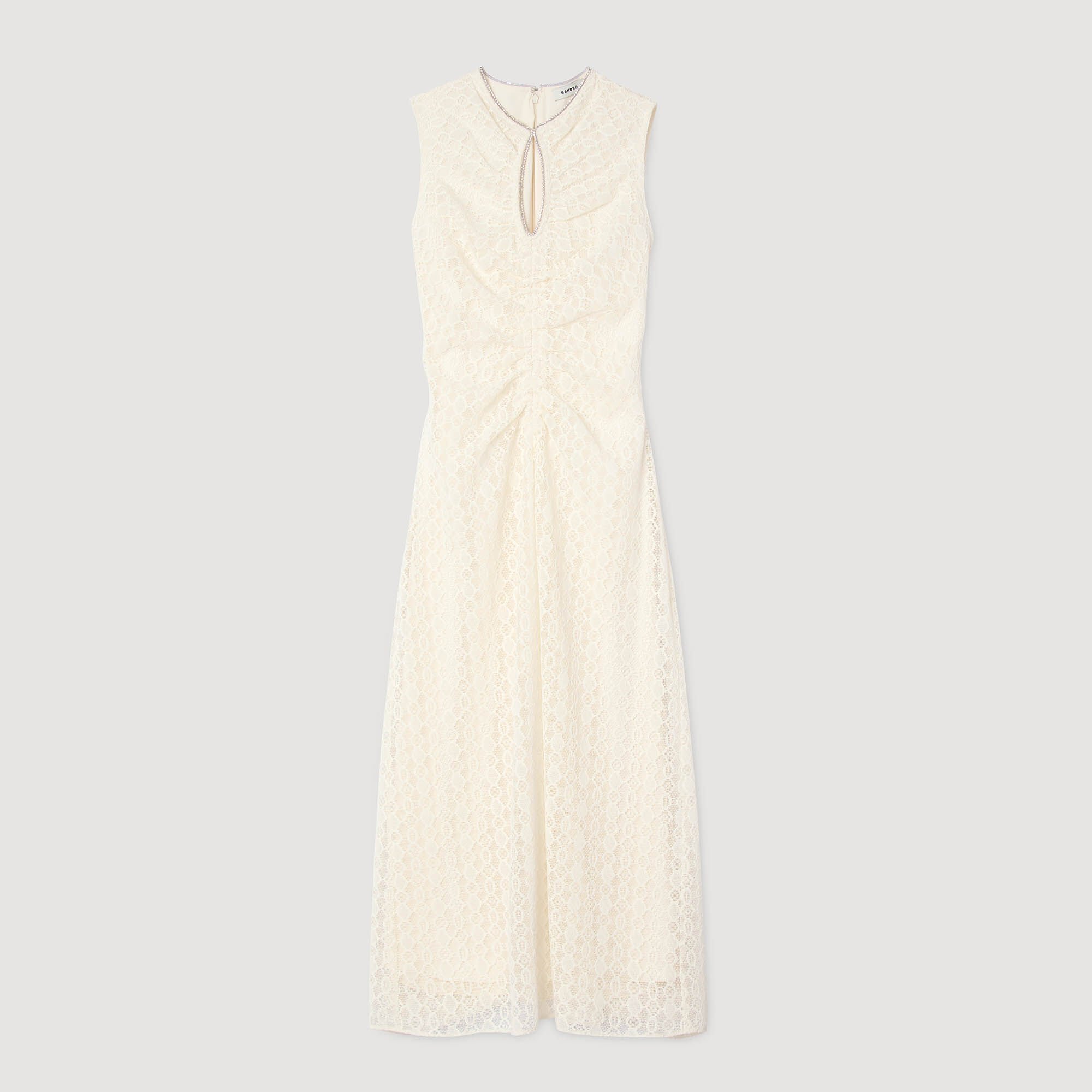 Robe longue en dentelle 
