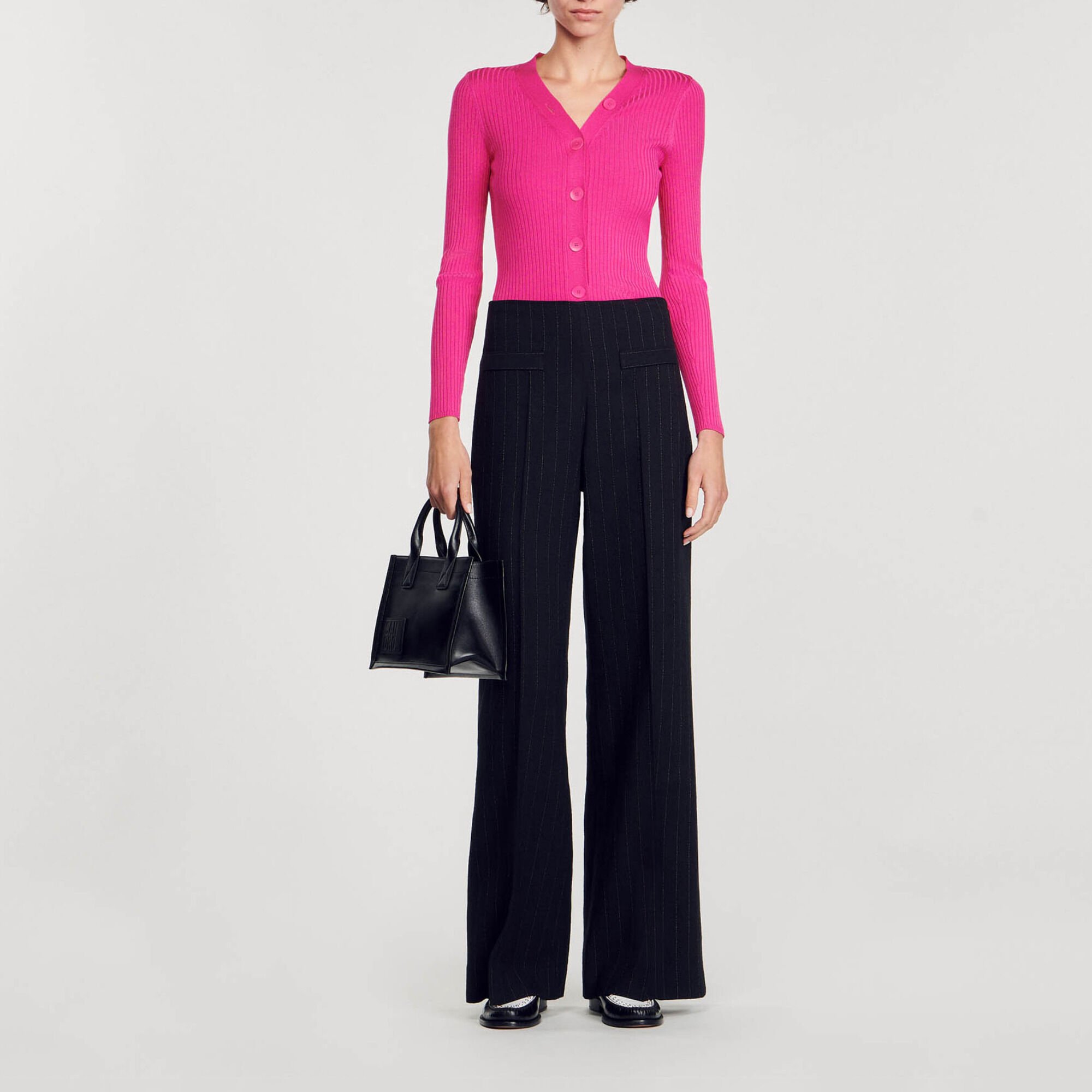 Cardigan en maille côtelée