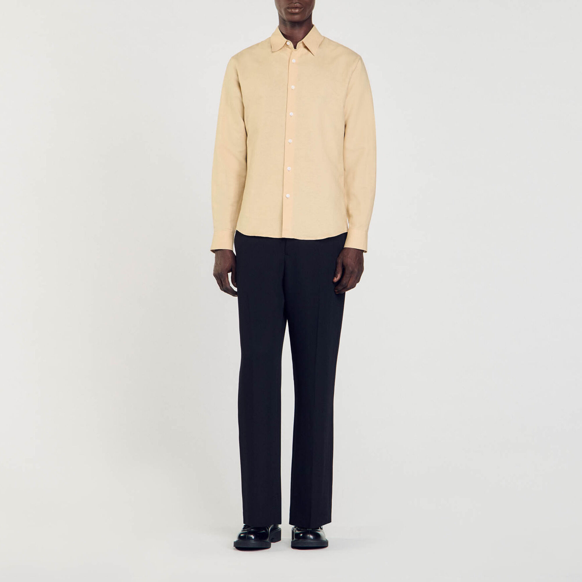 Chemise en coton et lin 