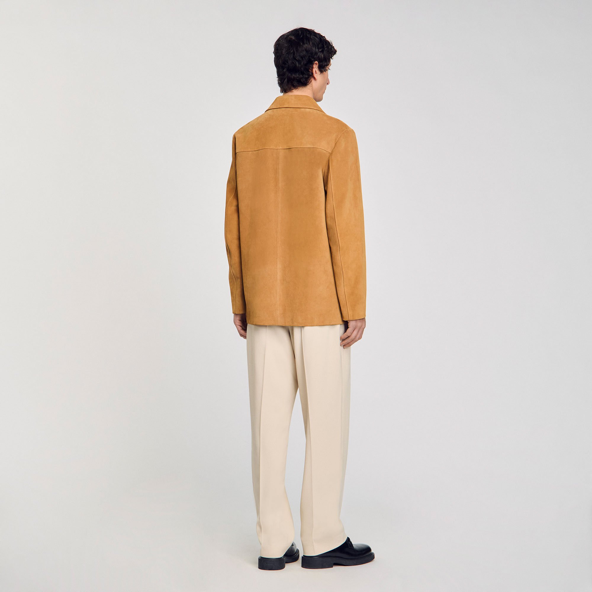 Veste en croute de cuir