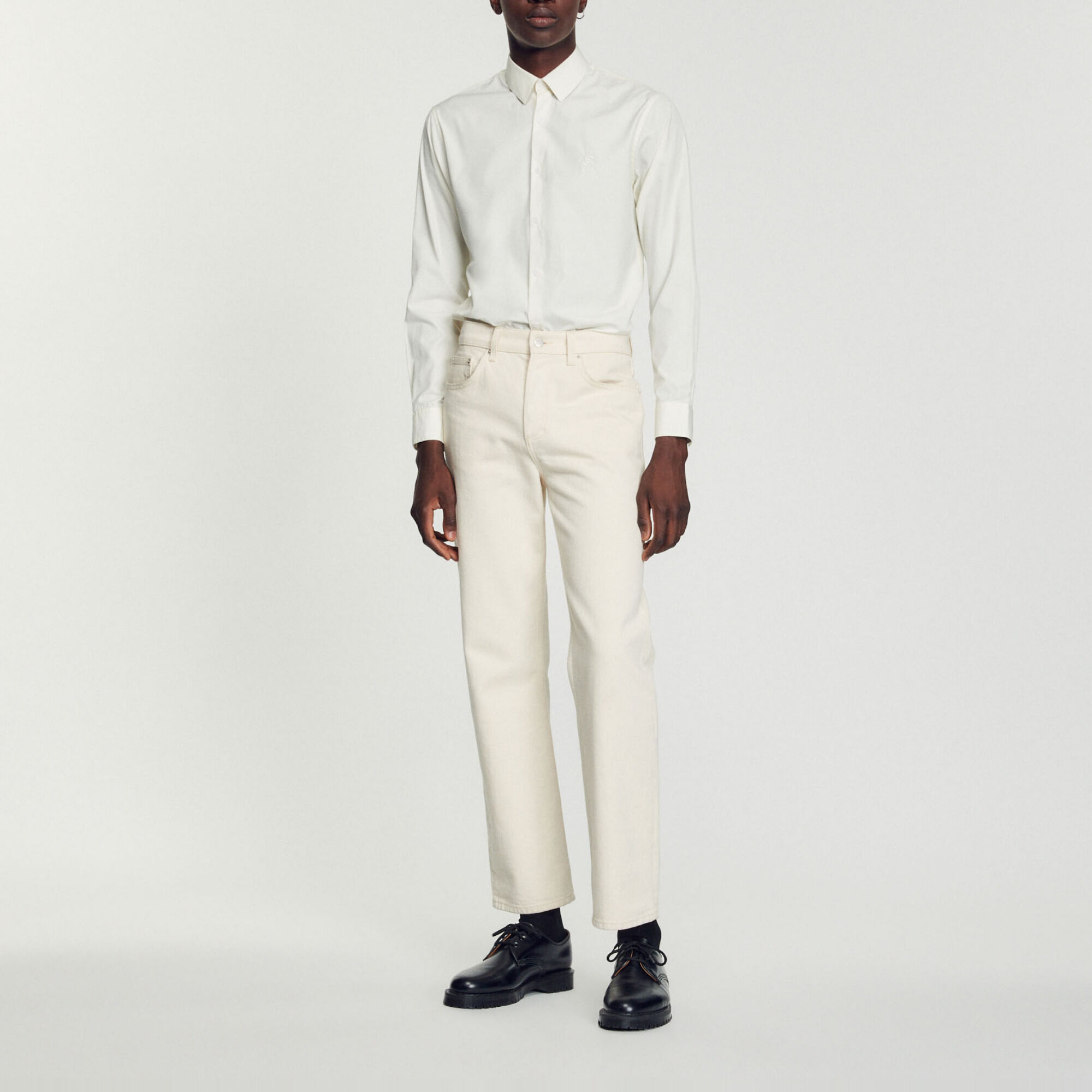 Chemise en coton avec broderie signature