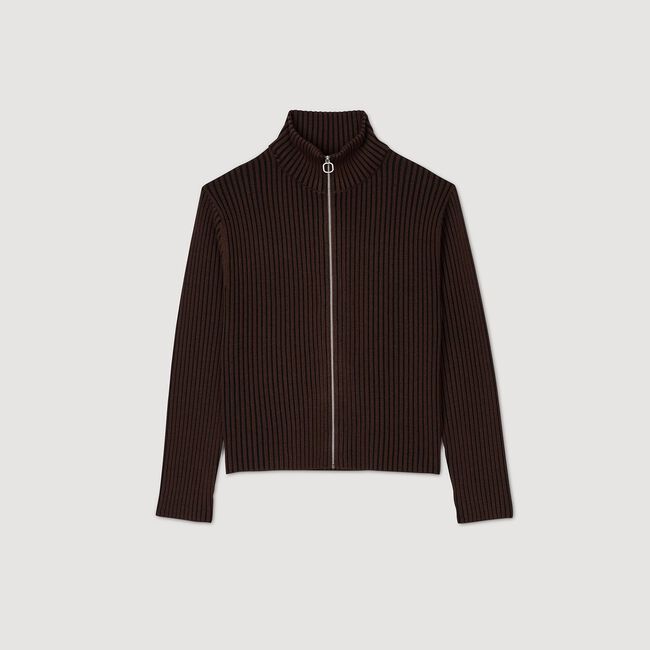 Cardigan côtelé