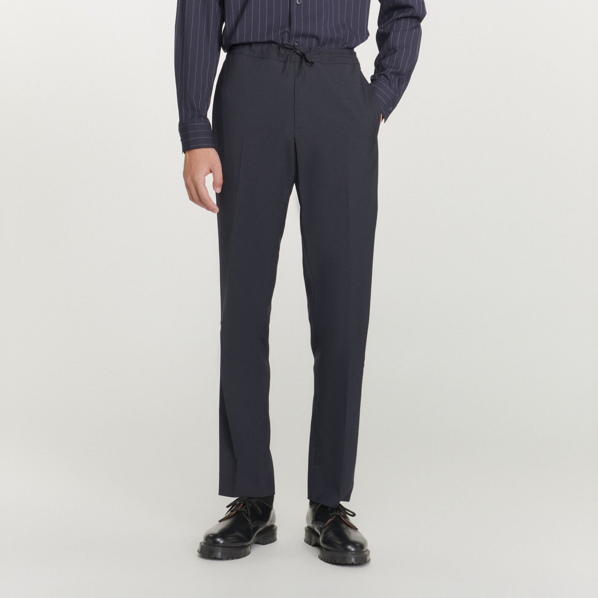 Pantalon à ceinture élastiquée