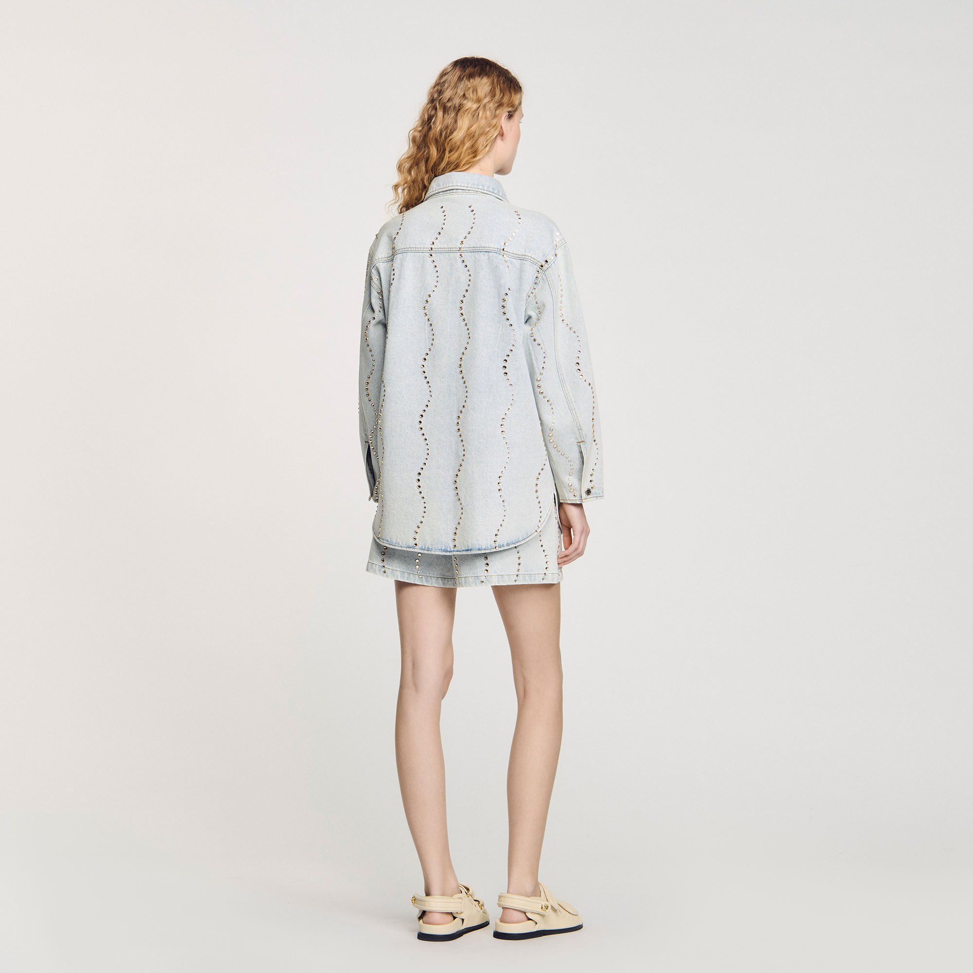 Chemise en jean strassée
