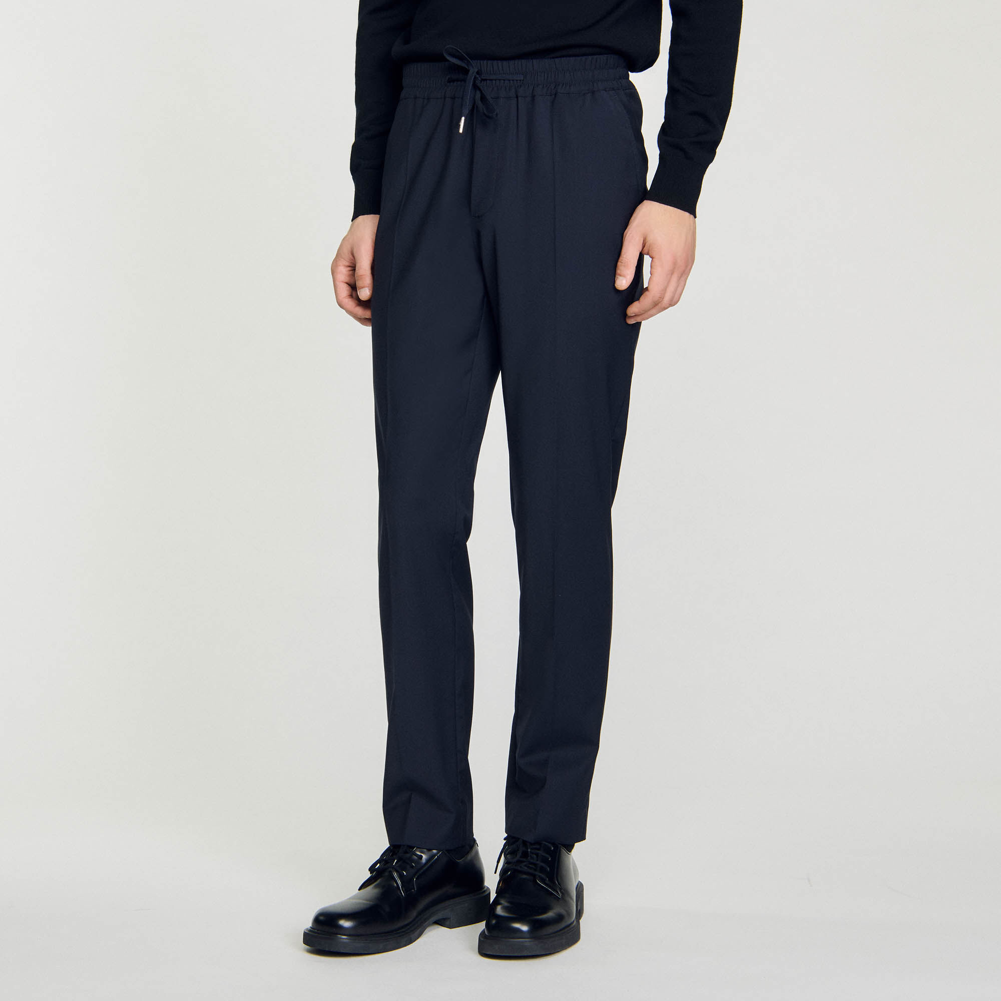 Pantalon droit élastiqué