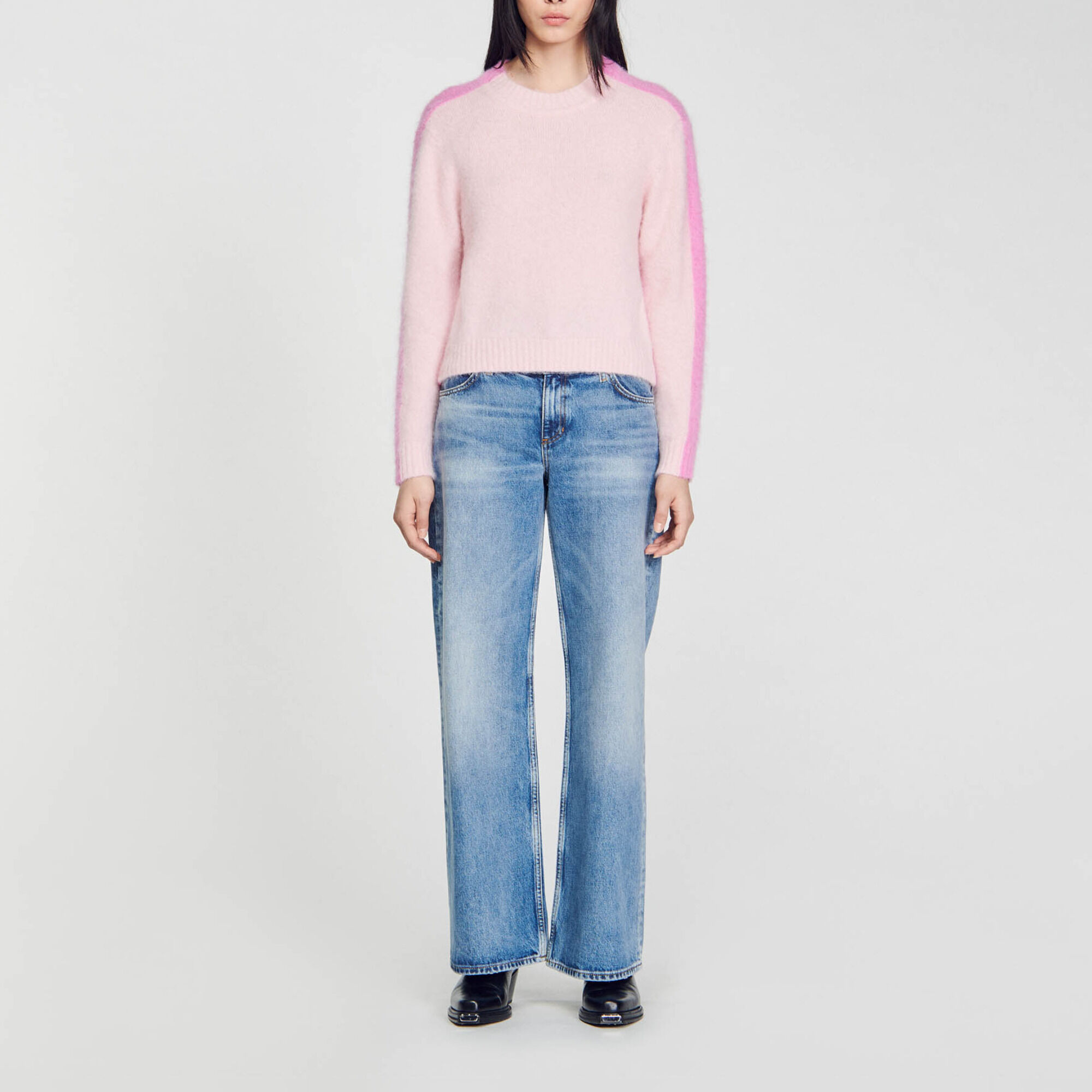 Pull en maille Pink Women Sandro Paris