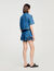 Short en denim à volants 