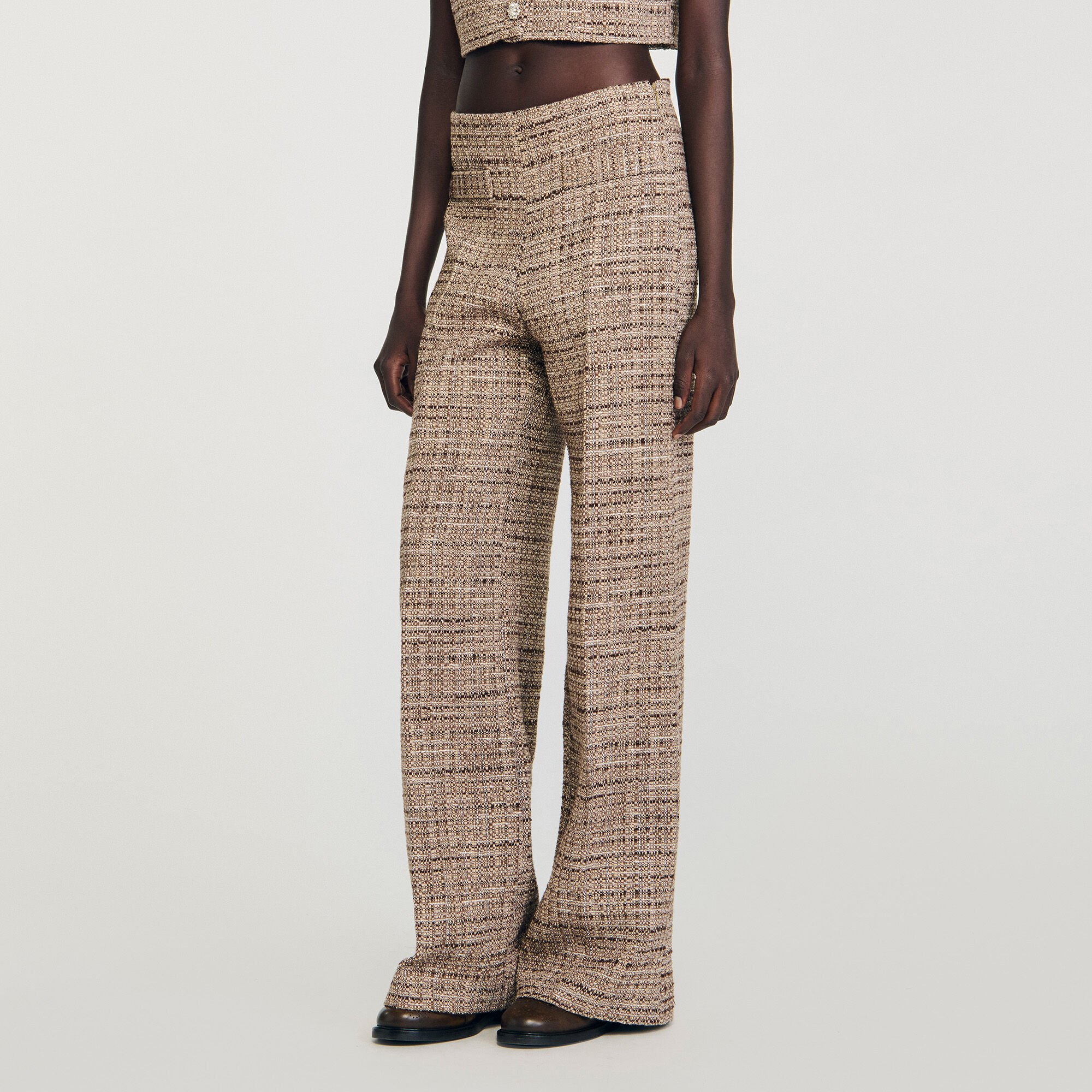 Pantalon en tweed fantaisie