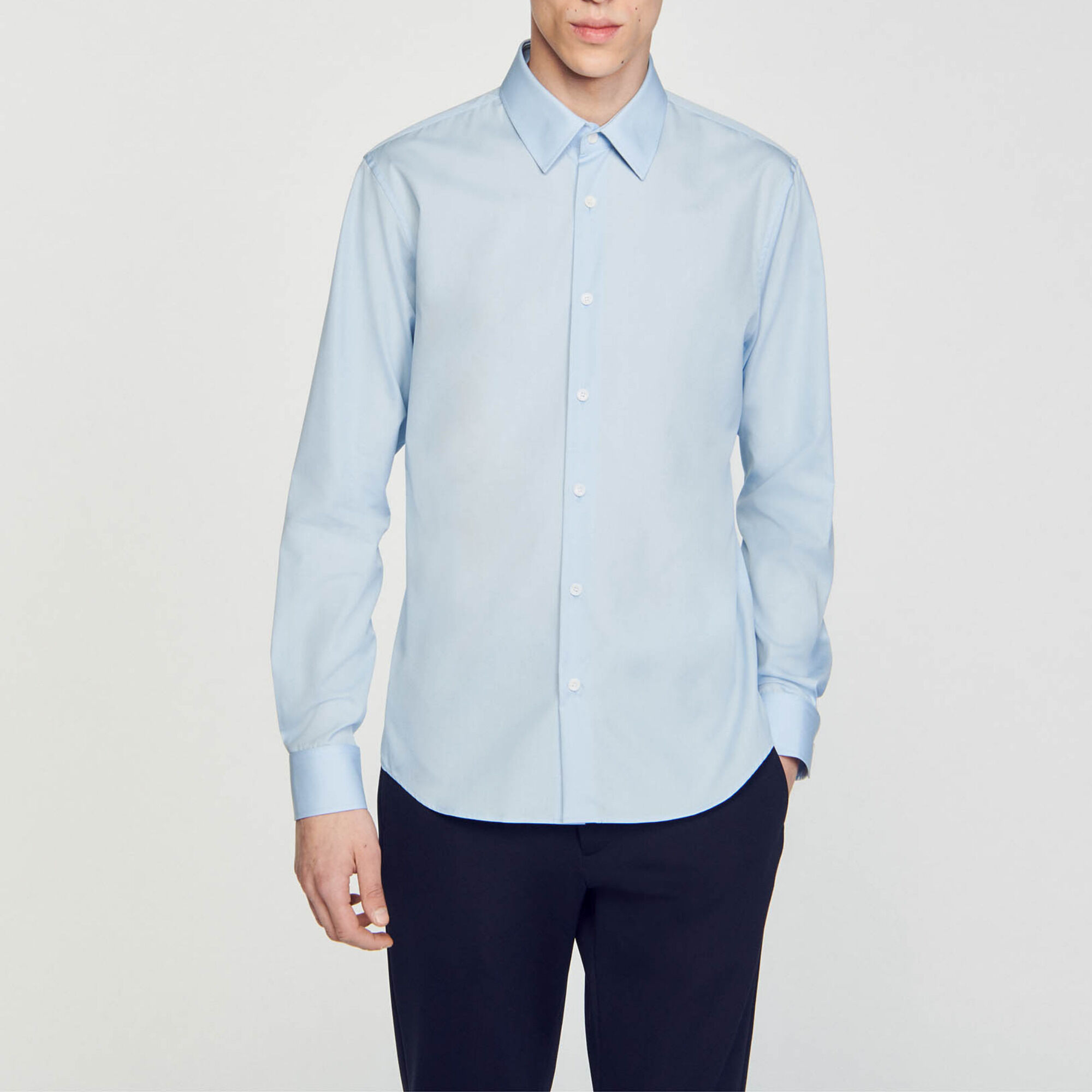 Chemise &agrave; manches longues - Homme | Sandro Paris