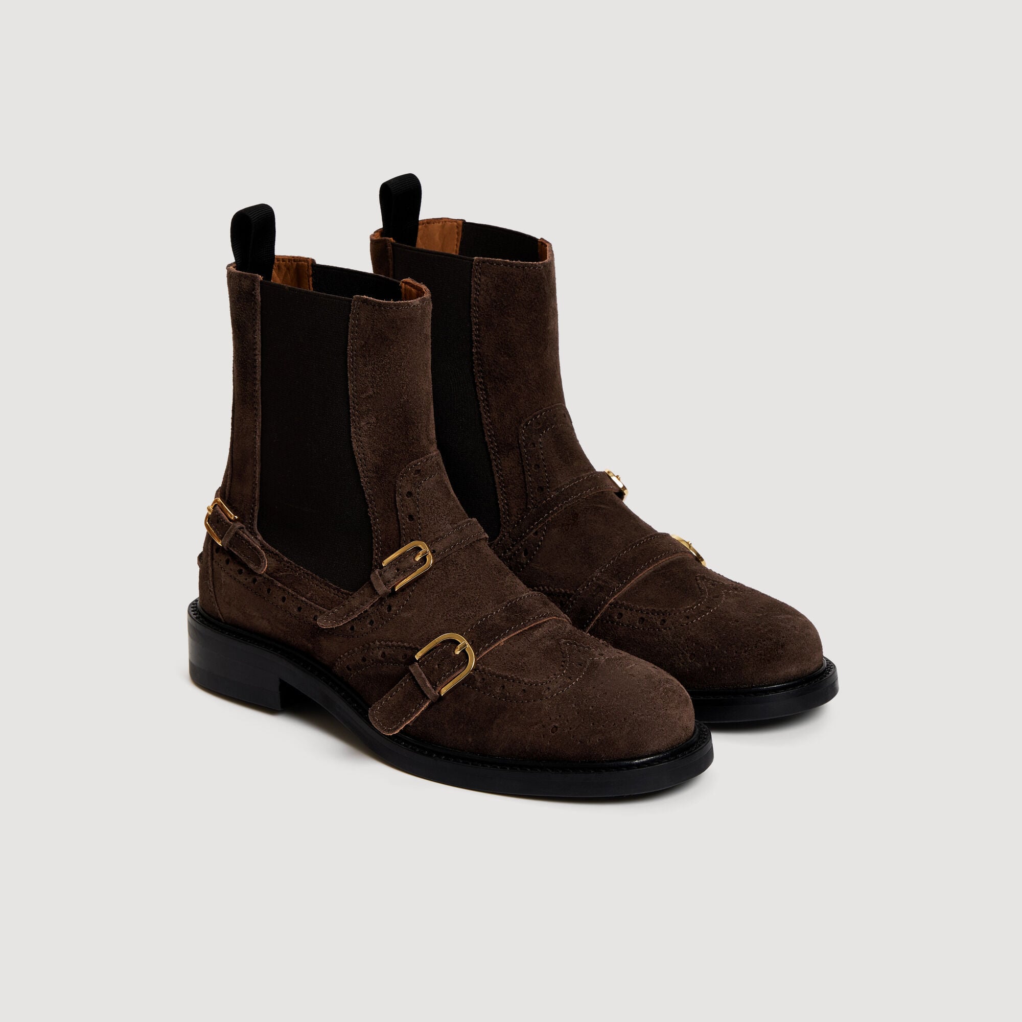 Bottines chelsea &agrave; boucles - Femme | Sandro Paris