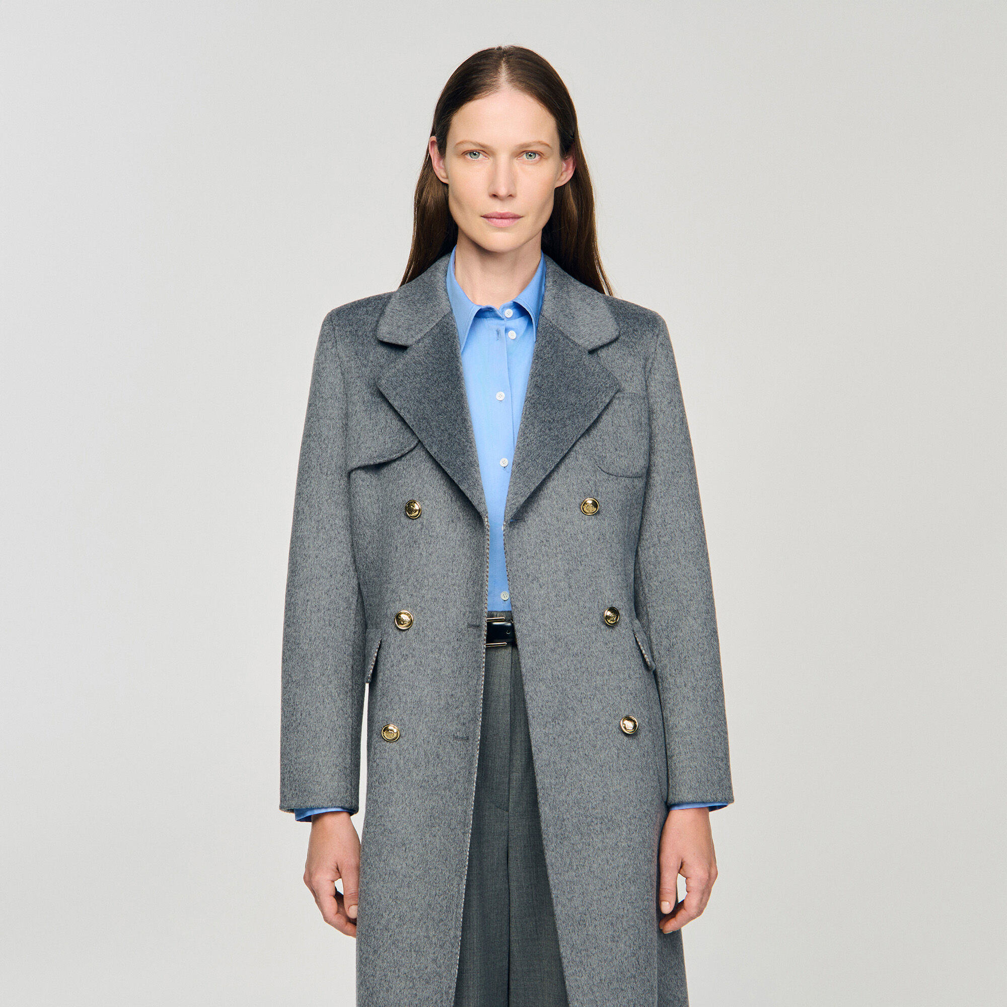 Manteau à carreaux double face