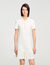Robe courte en maille col polo