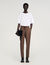 Pantalon élastiqué en laine
