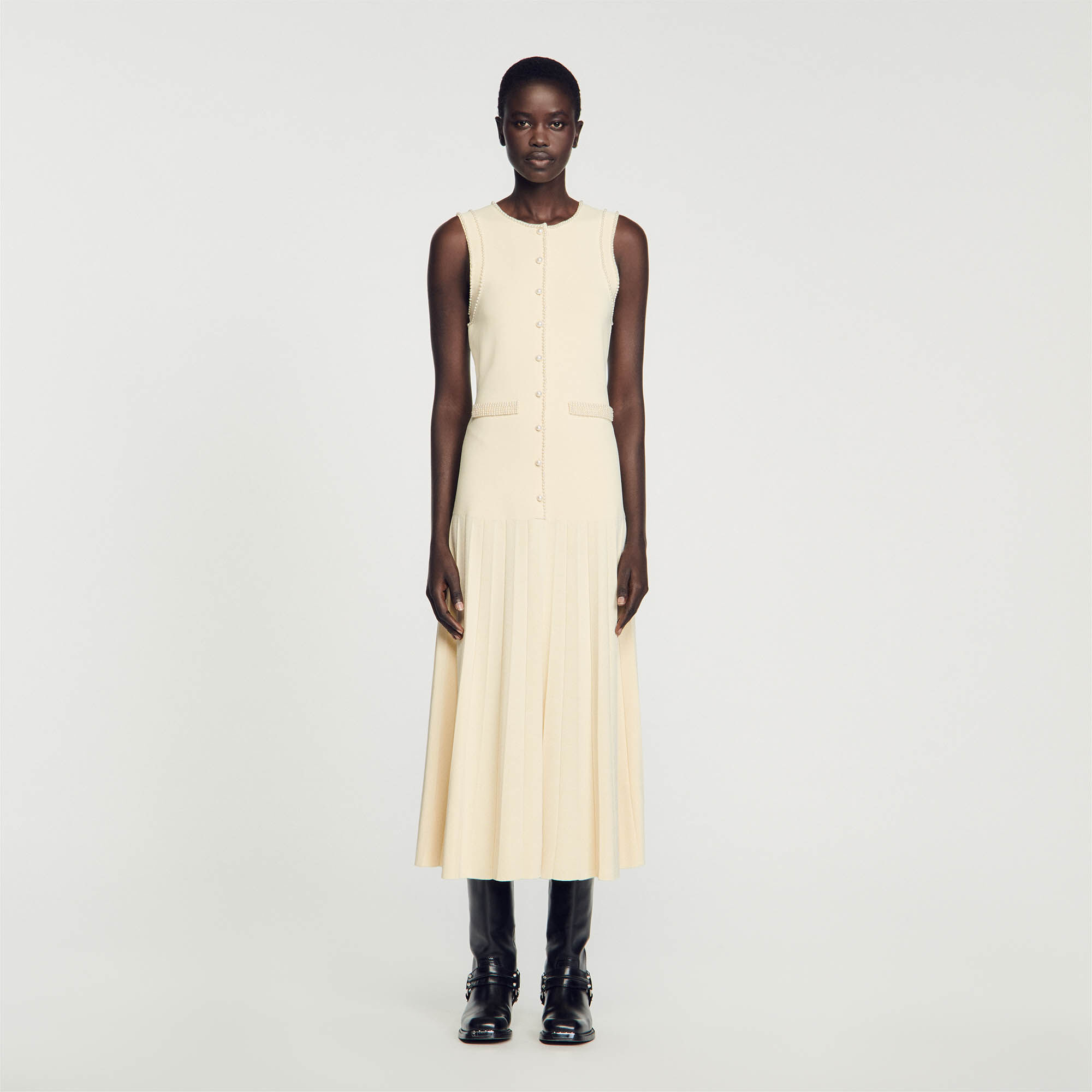 Robe midi en maille