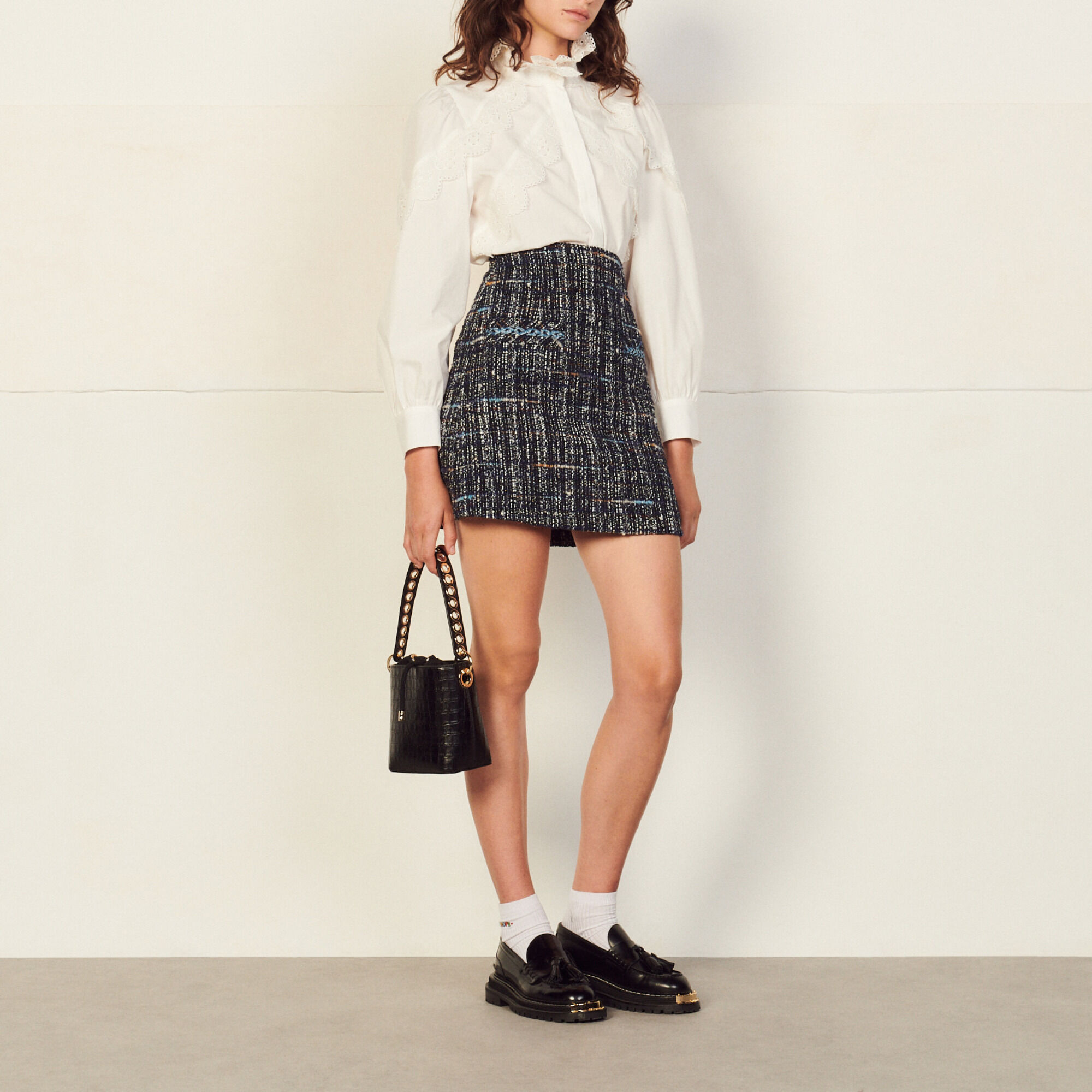 Jupe tweed sandro outlet