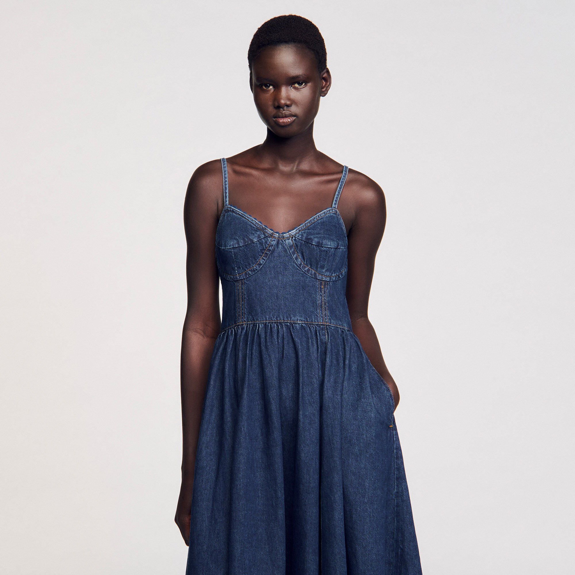 Robe midi en jean