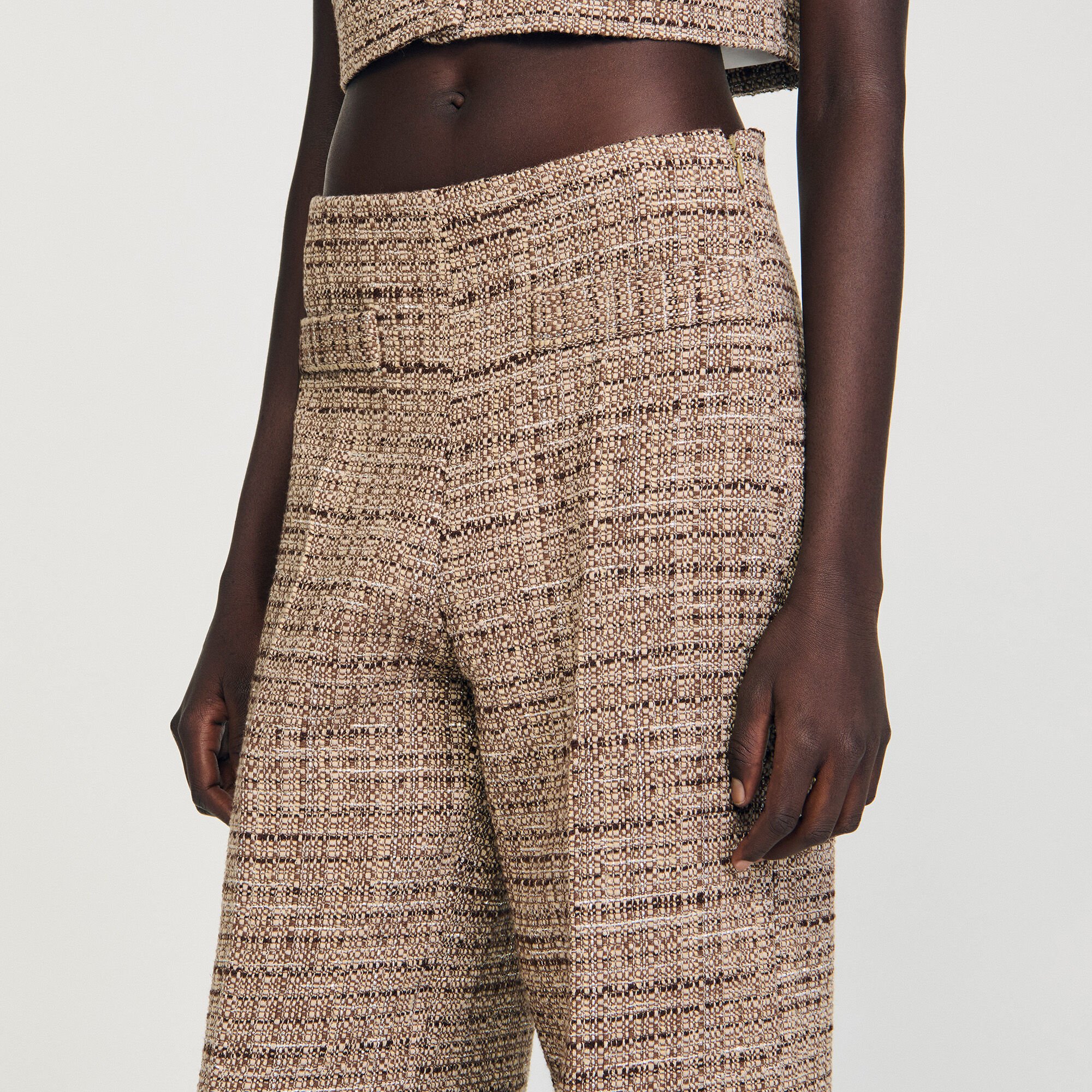Pantalon en tweed fantaisie