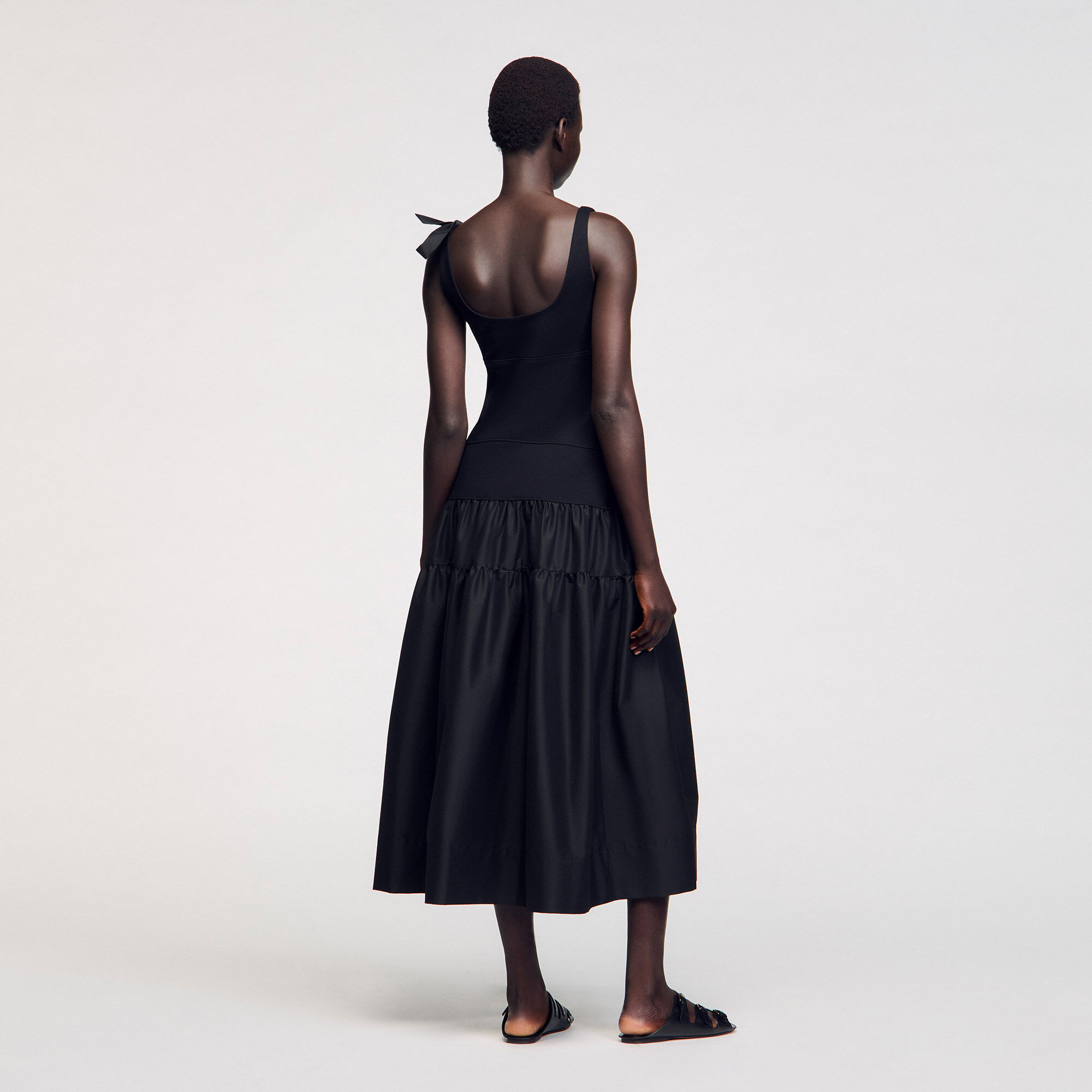 Robe longue bimatière