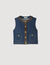 Top en denim et cuir