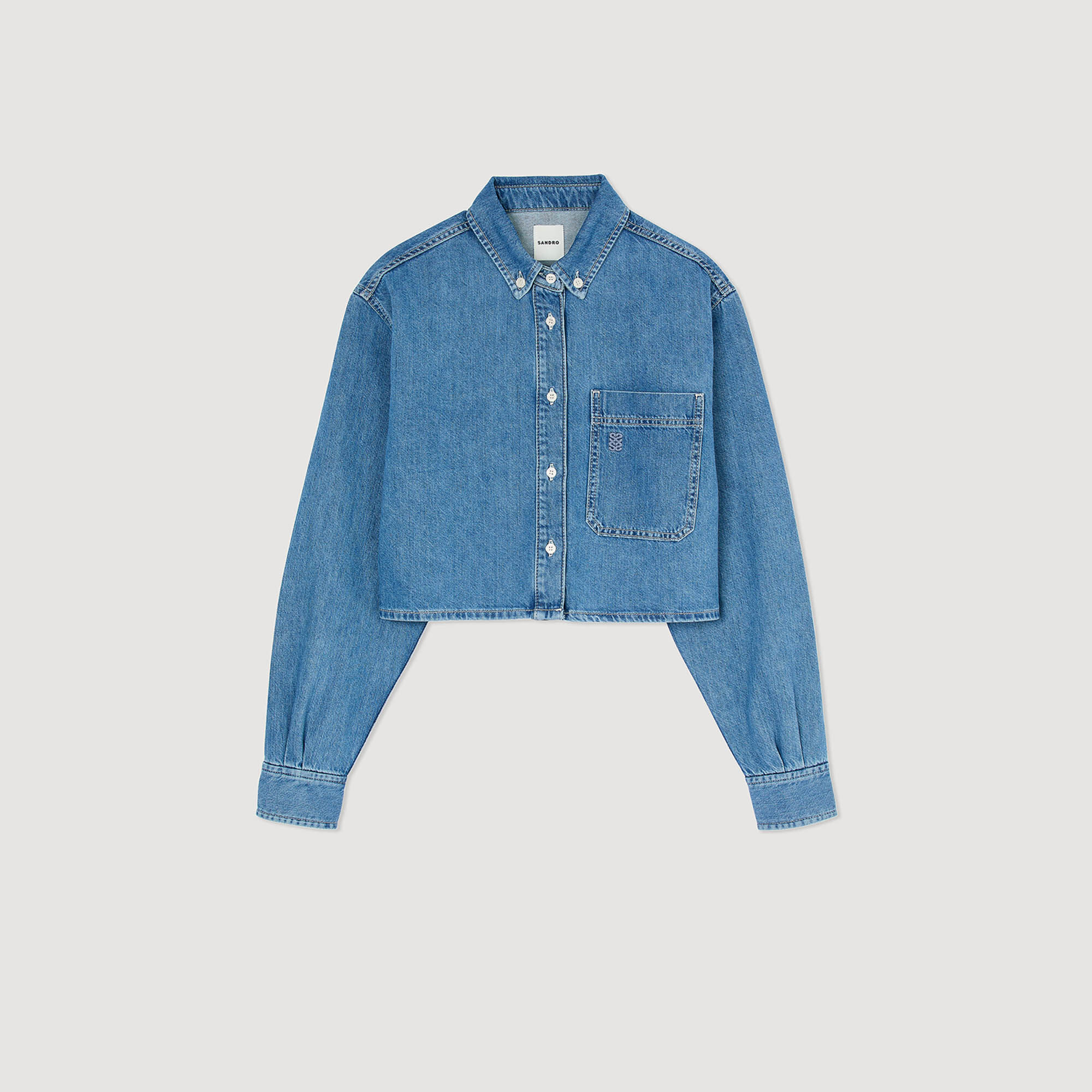 Chemise courte en jean