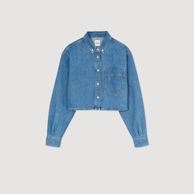 Chemise courte en jean