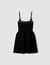 Robe courte en velours &agrave; strass - Femme | Sandro Paris