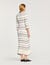 Robe longue en maille rayée 
