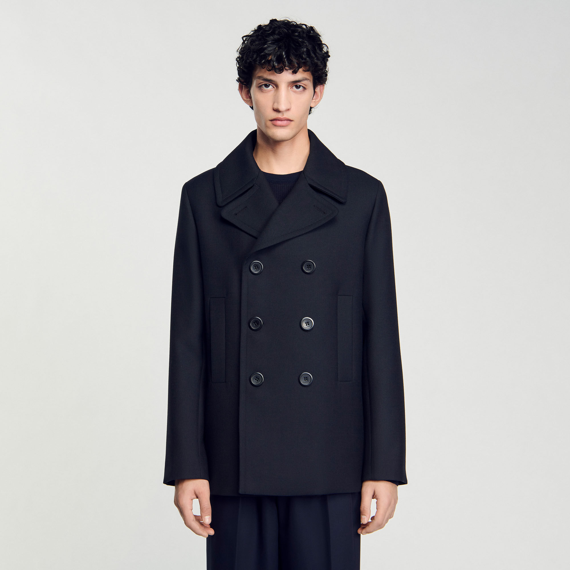 Blouson en laine double face