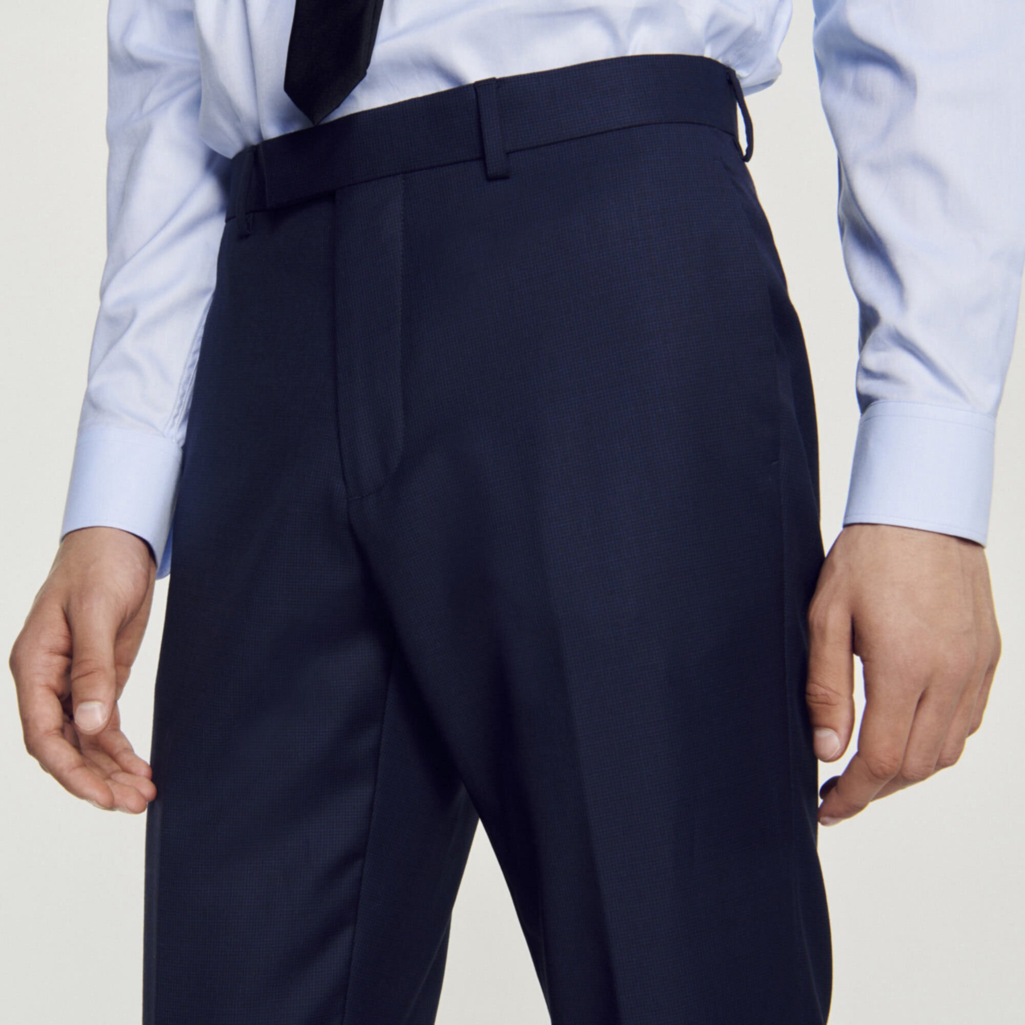 Pantalon de costume en laine stretch