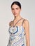 Robe longue à imprimé spirales