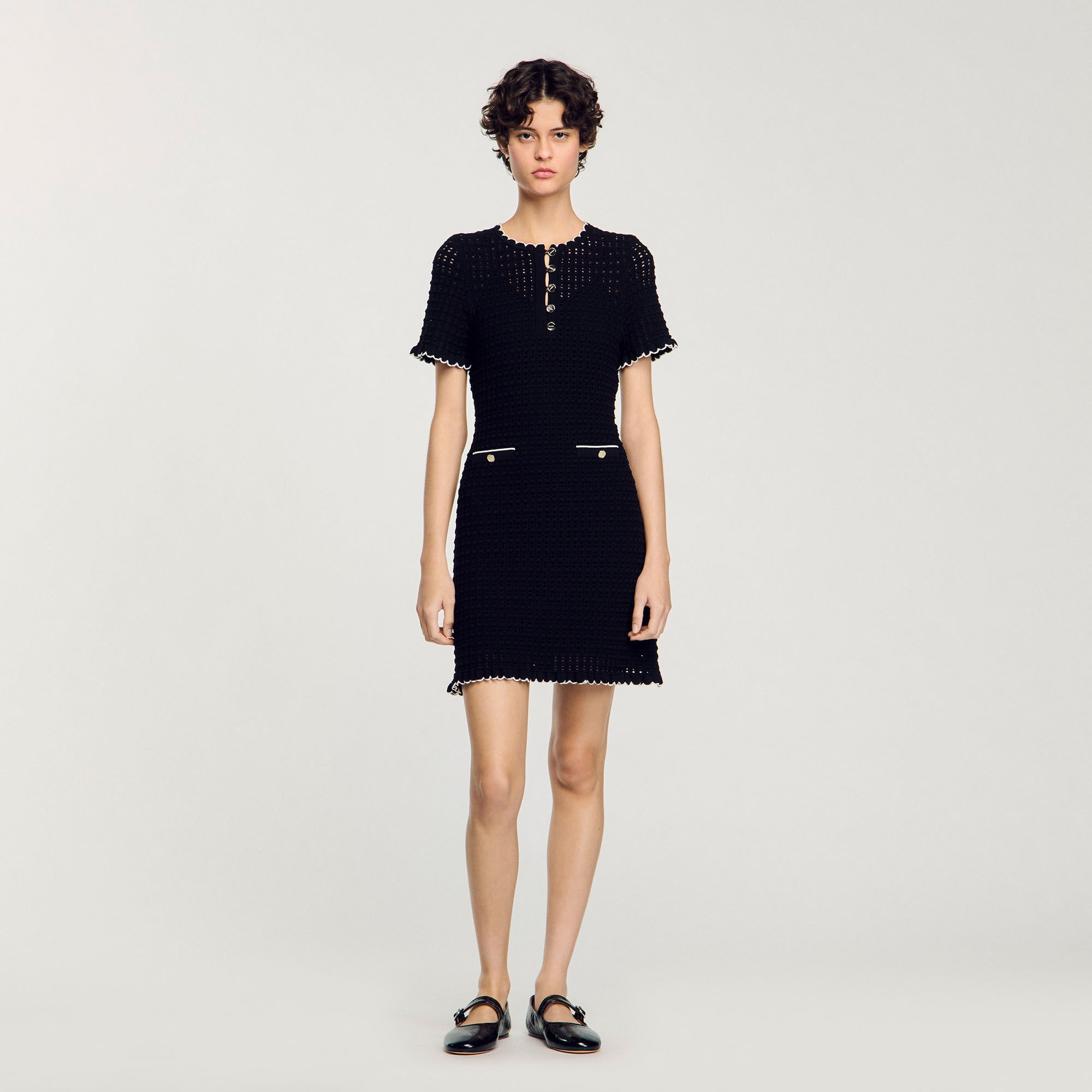 Robe courte en maille 