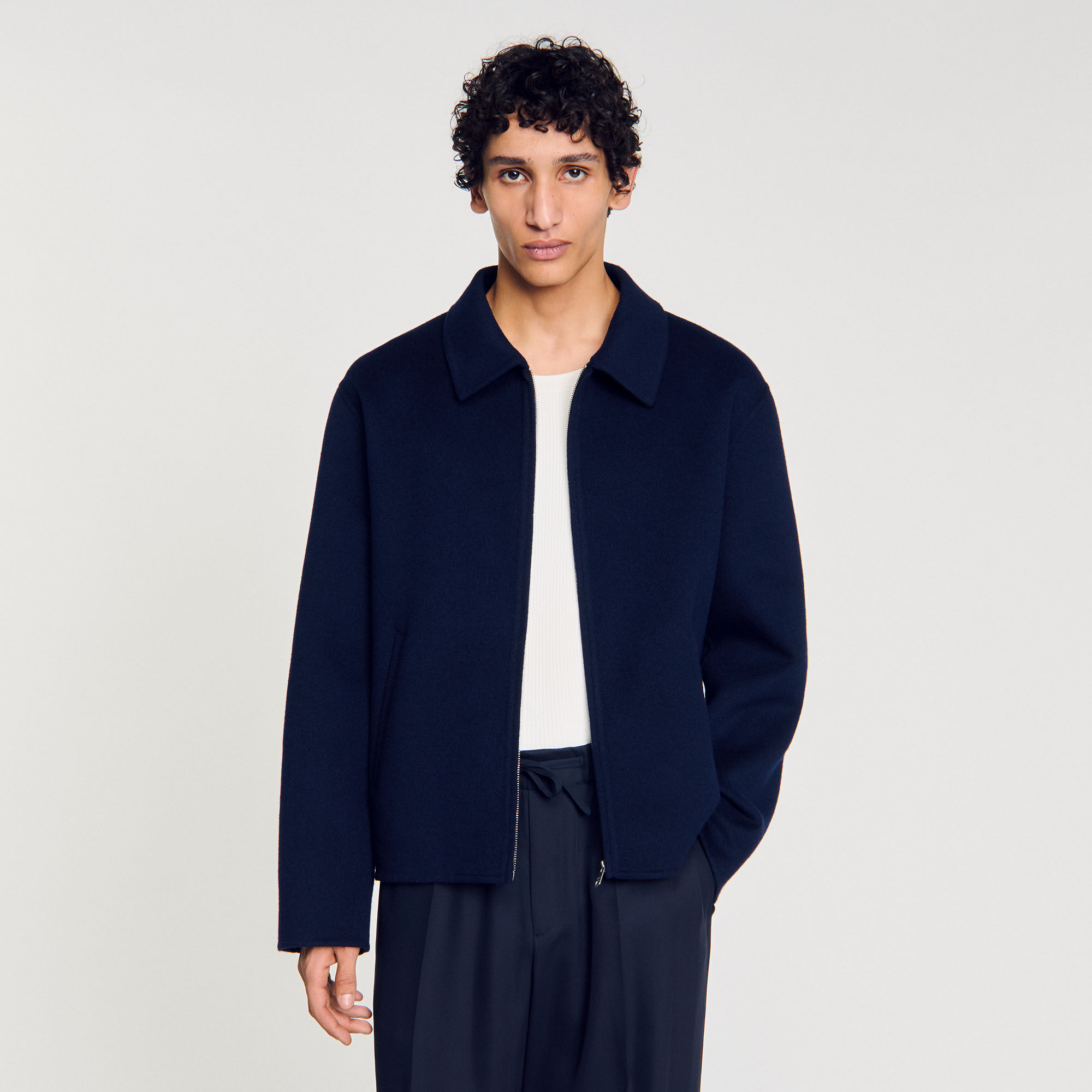 Blouson en laine double face