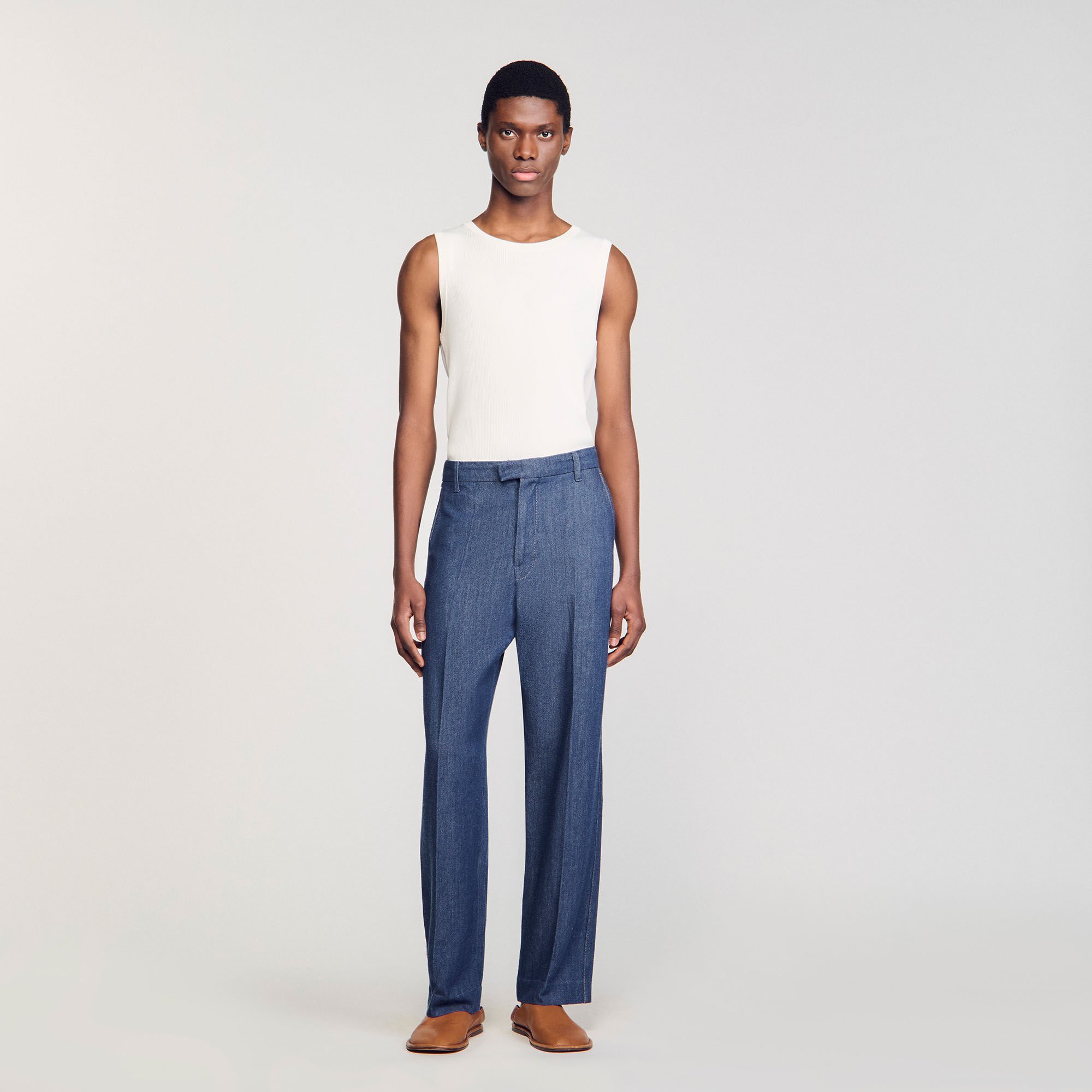 Pantalon en chambray