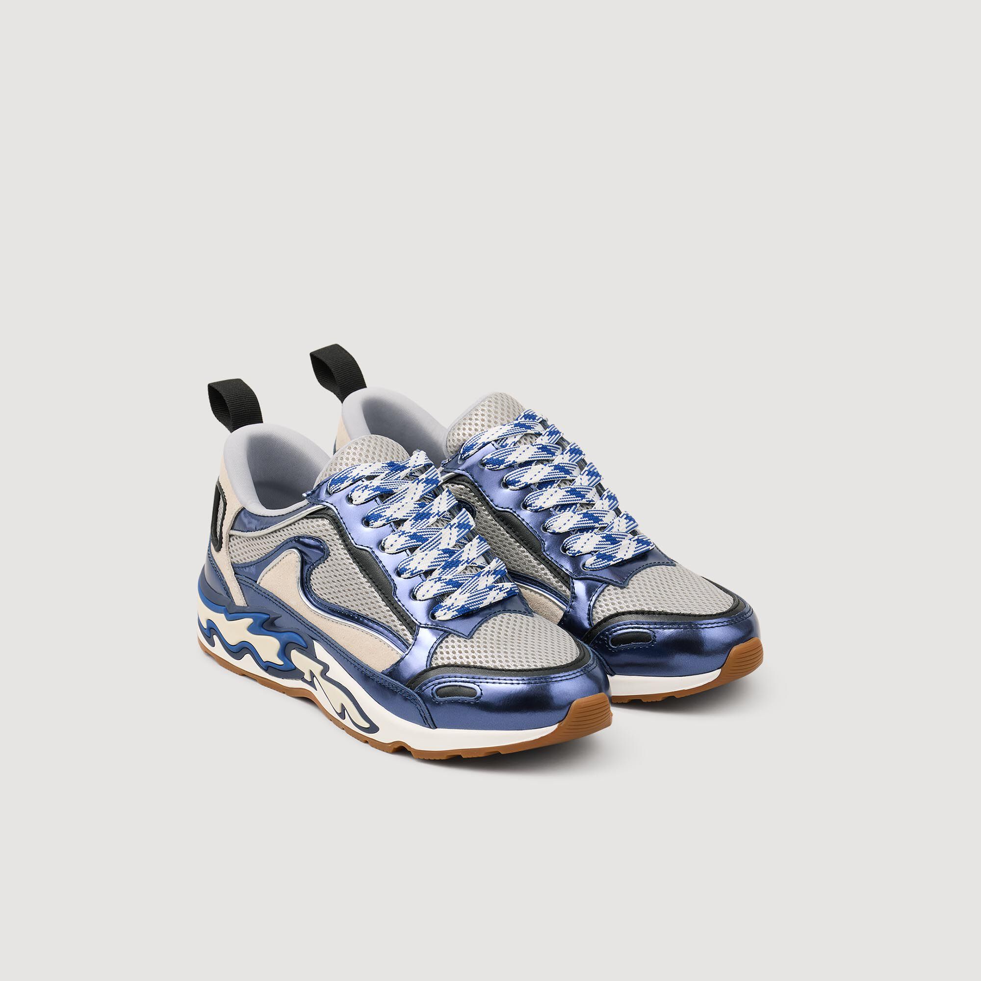 Baskets Flame bleu pour femme Sandro Paris