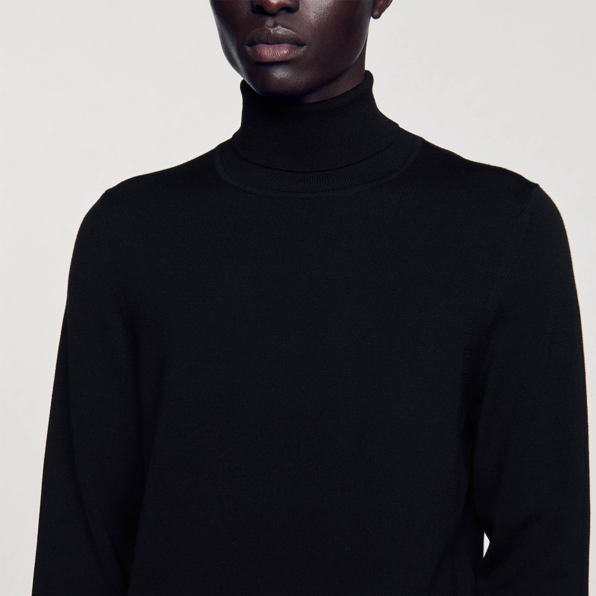 Pull à col roulé en laine Homme