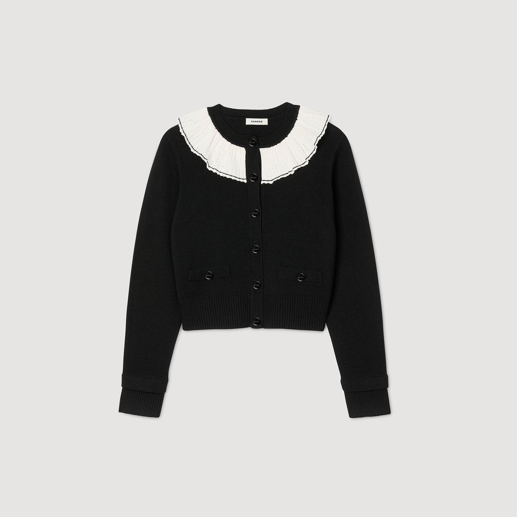 Cardigan à col contrasté