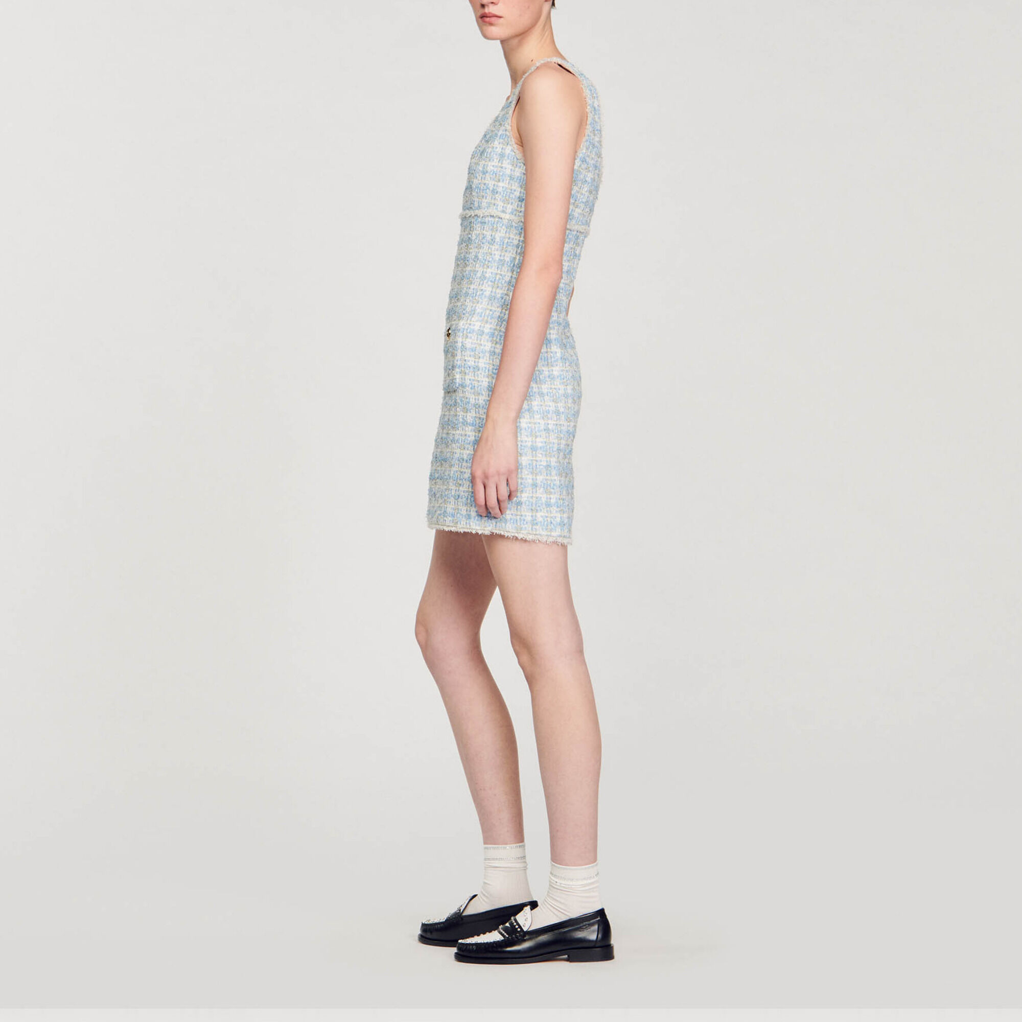 Robe courte en tweed