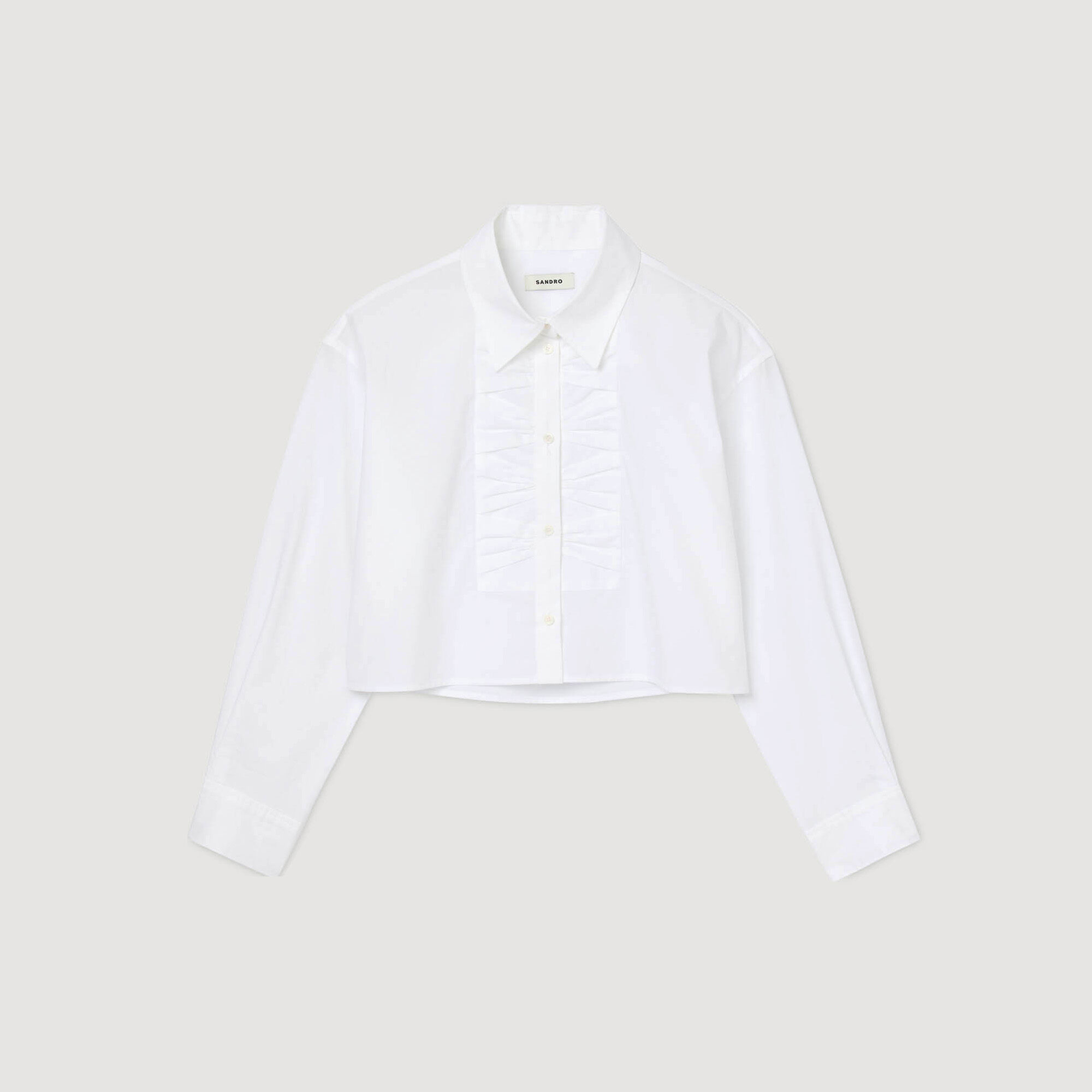 Chemise courte à détails nœuds