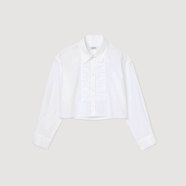 Chemise courte à détails nœuds