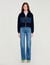 Sweatshirt en maille et denim